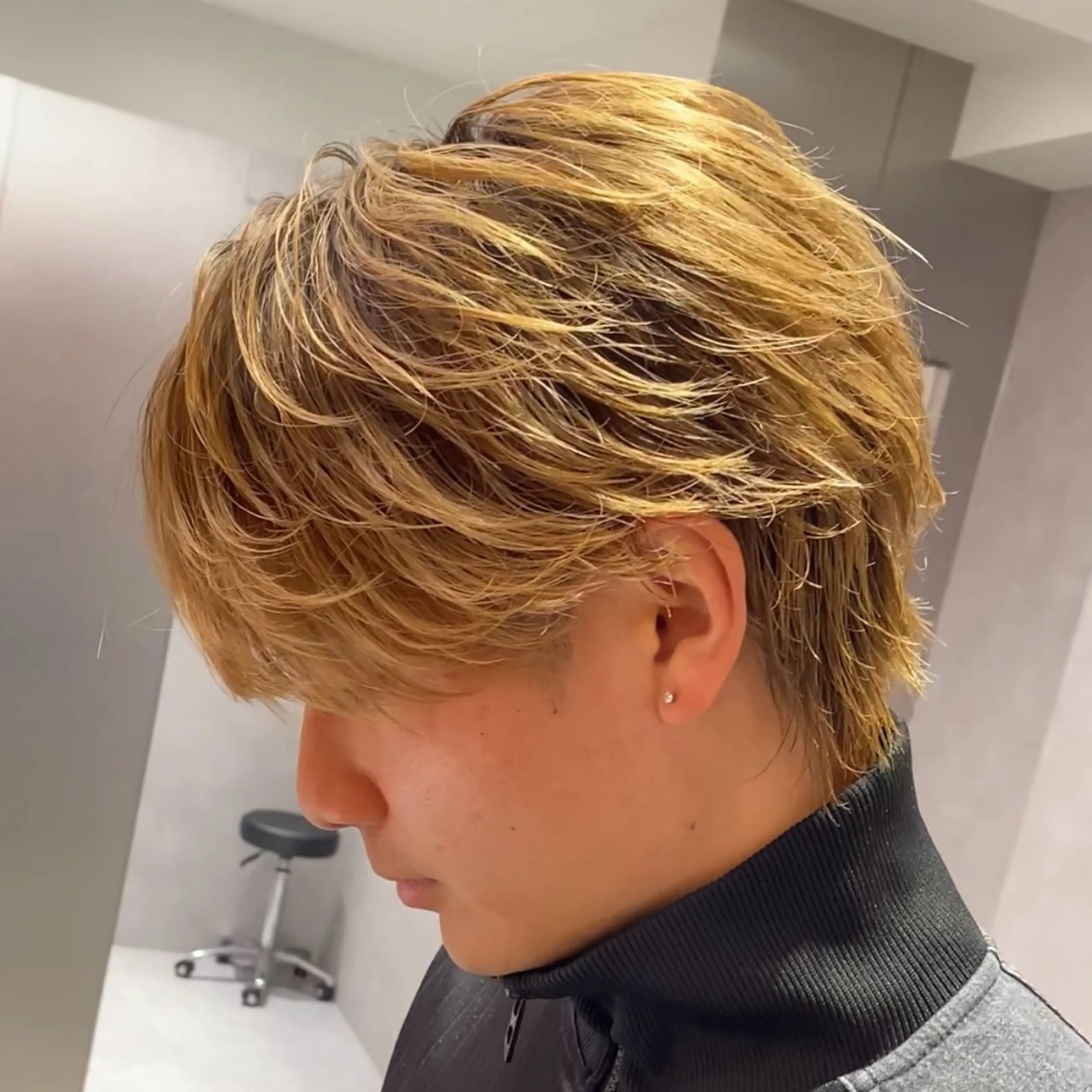 ショート ショートヘア カット メンズ新宿/縮毛/ ブリーチ/パーマのヘアスタイル