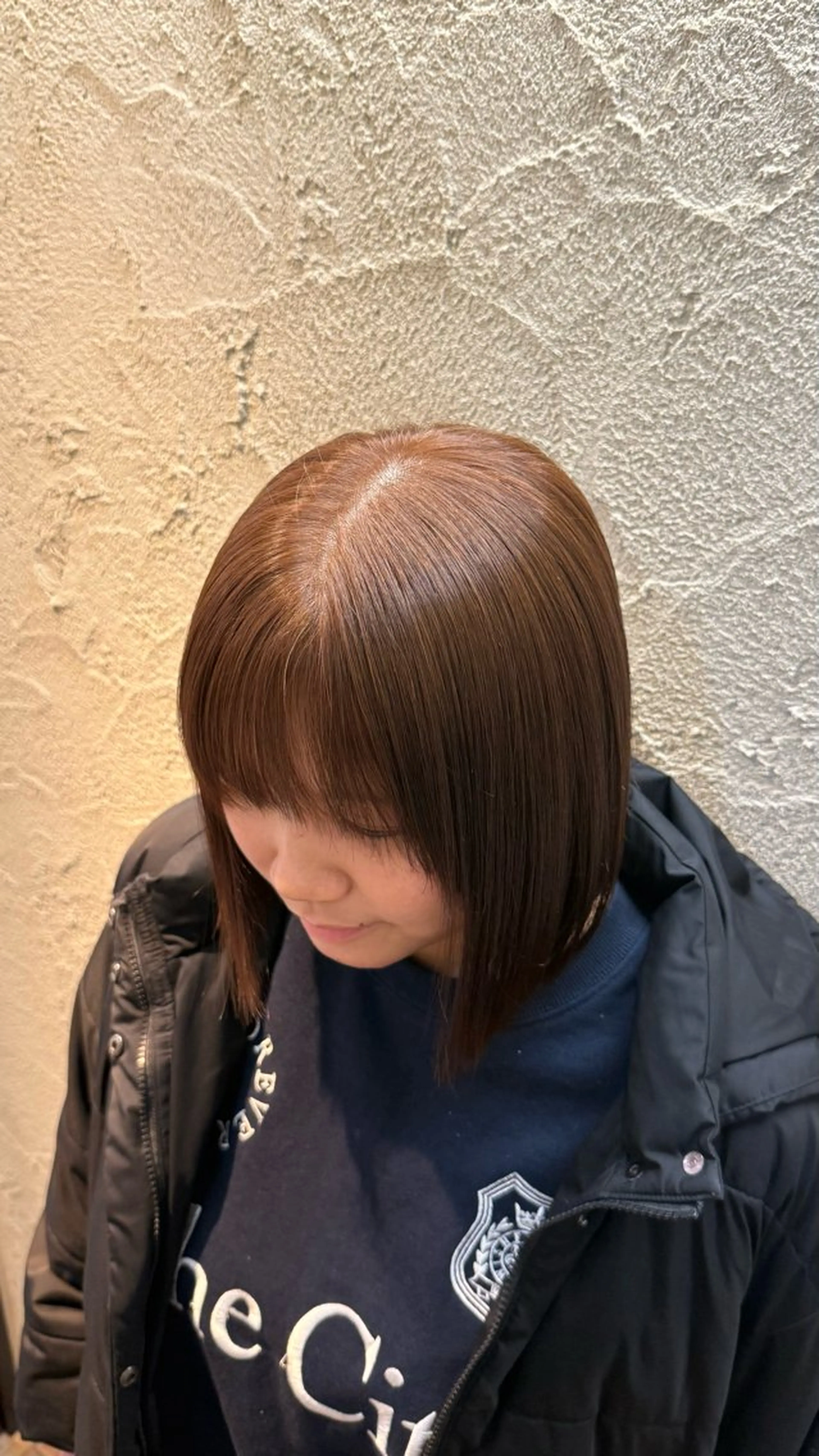 ミディアム ヘアカラー 福田花音/スタイリ スト兼任アイリストのヘアスタイル