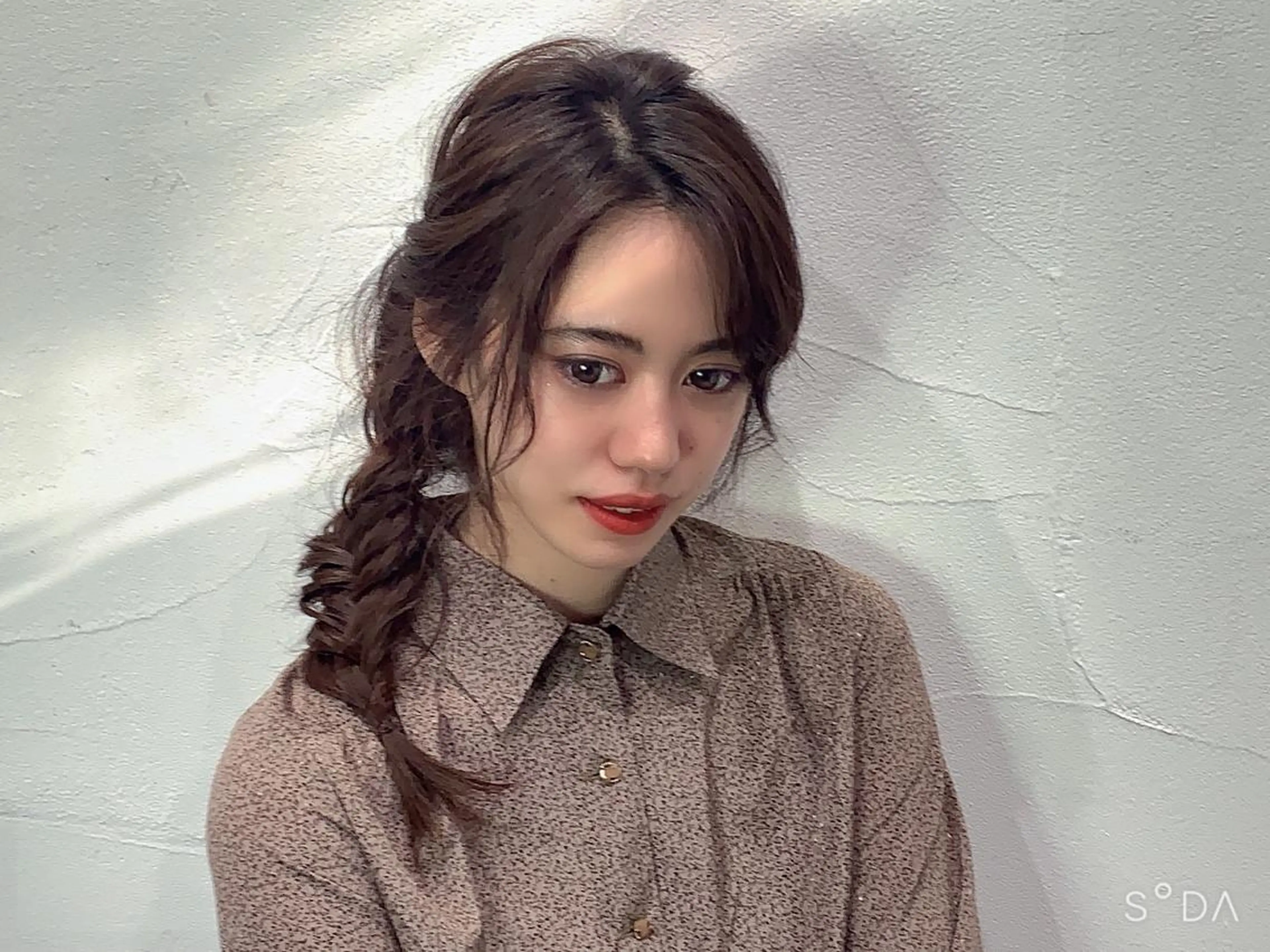 ロング カラー ヘアアレンジ ヘアセット ミドウチ アヤカのヘアスタイル