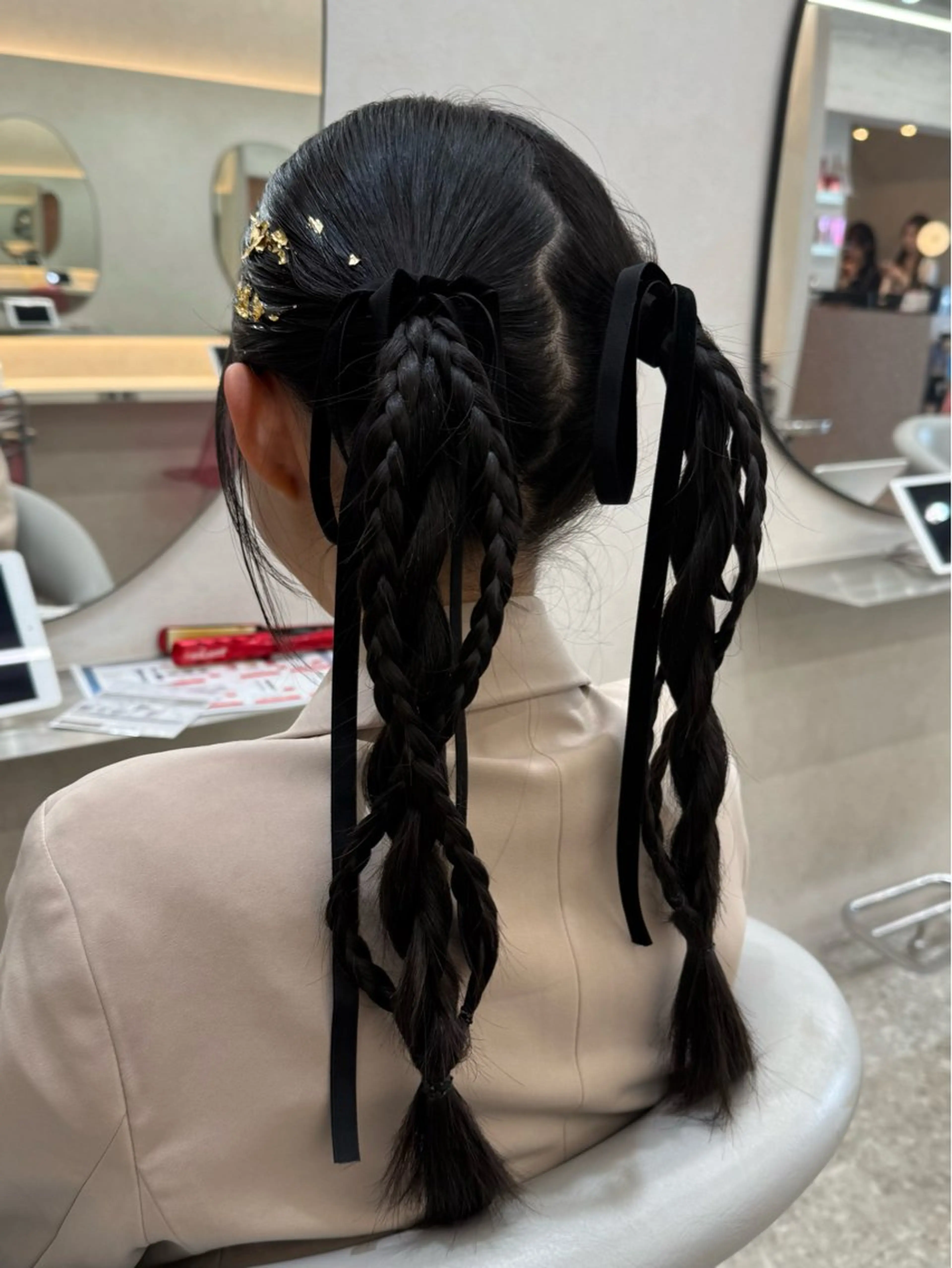 ロング カラー ヘアアレンジ ヘアセット 渋谷/韓国レイヤー/ シールエクステ ななのヘアスタイル