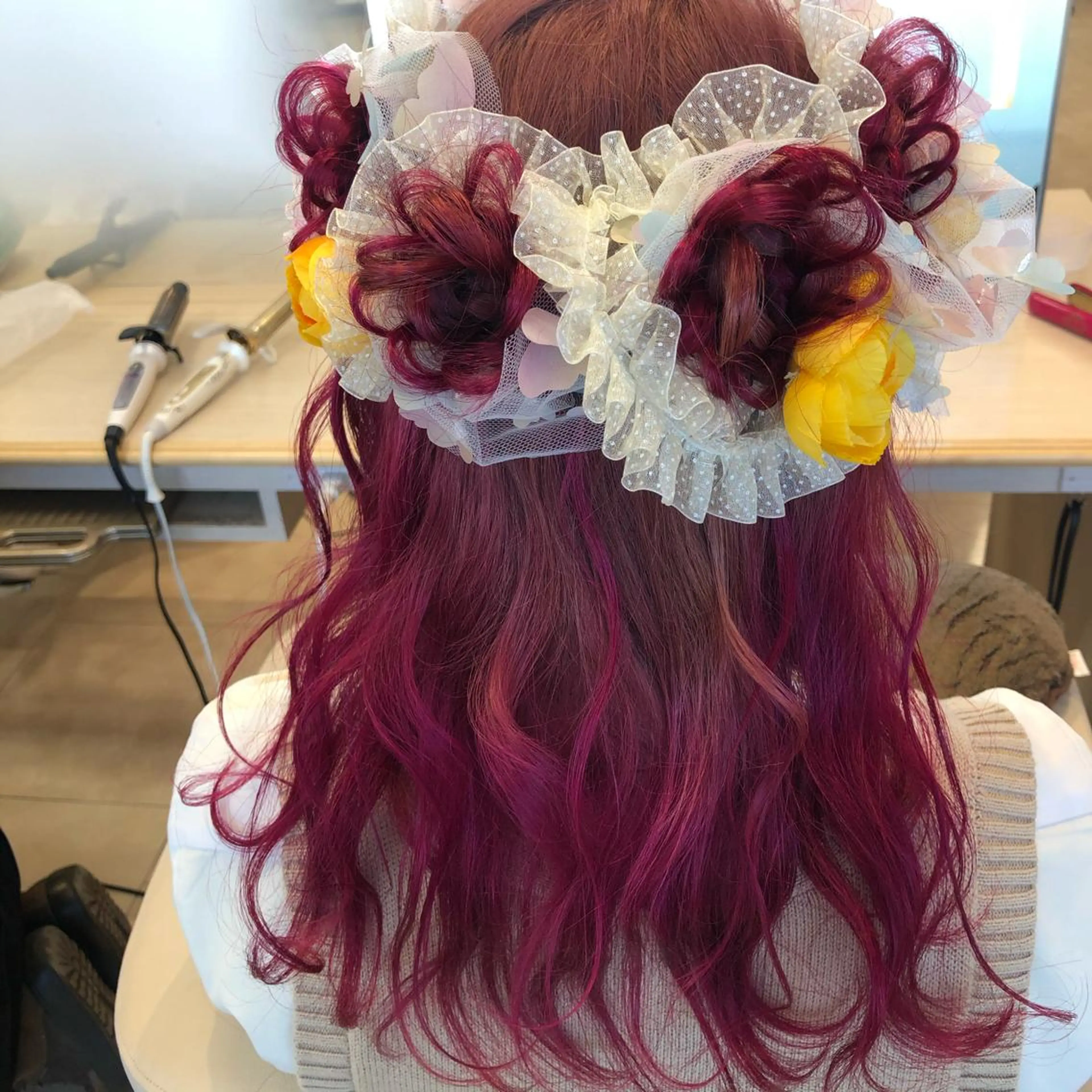 ロング ヘアアレンジ ヘアセット 盛れるレイヤーカット 得意🌹井上美沙のヘアスタイル