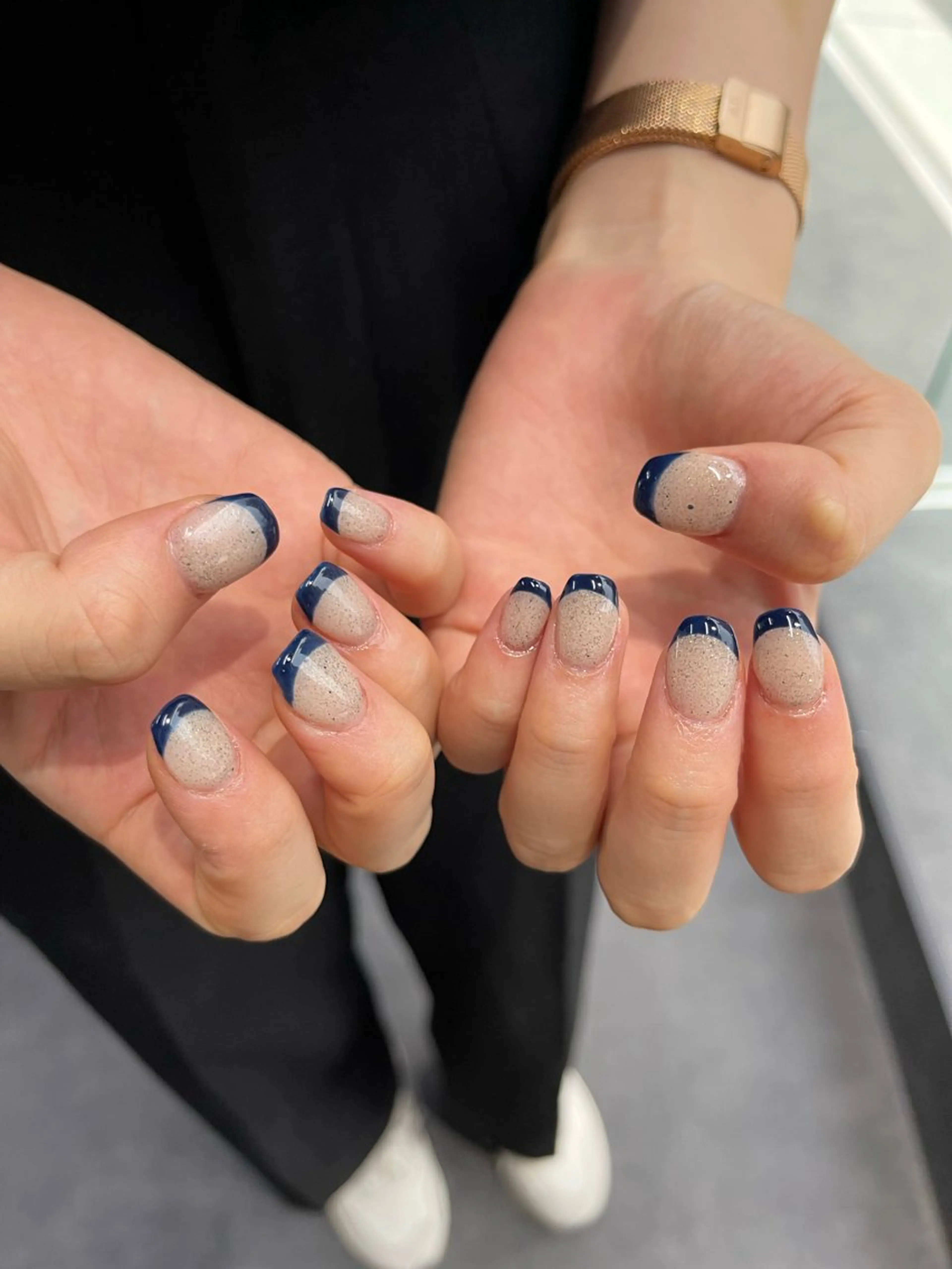 ネイル フレンチネイル マグネットネイル ニュアンスネイル ワンカラーネイル ハンドネイル GRANDE大須 Cecil💜のネイルデザイン