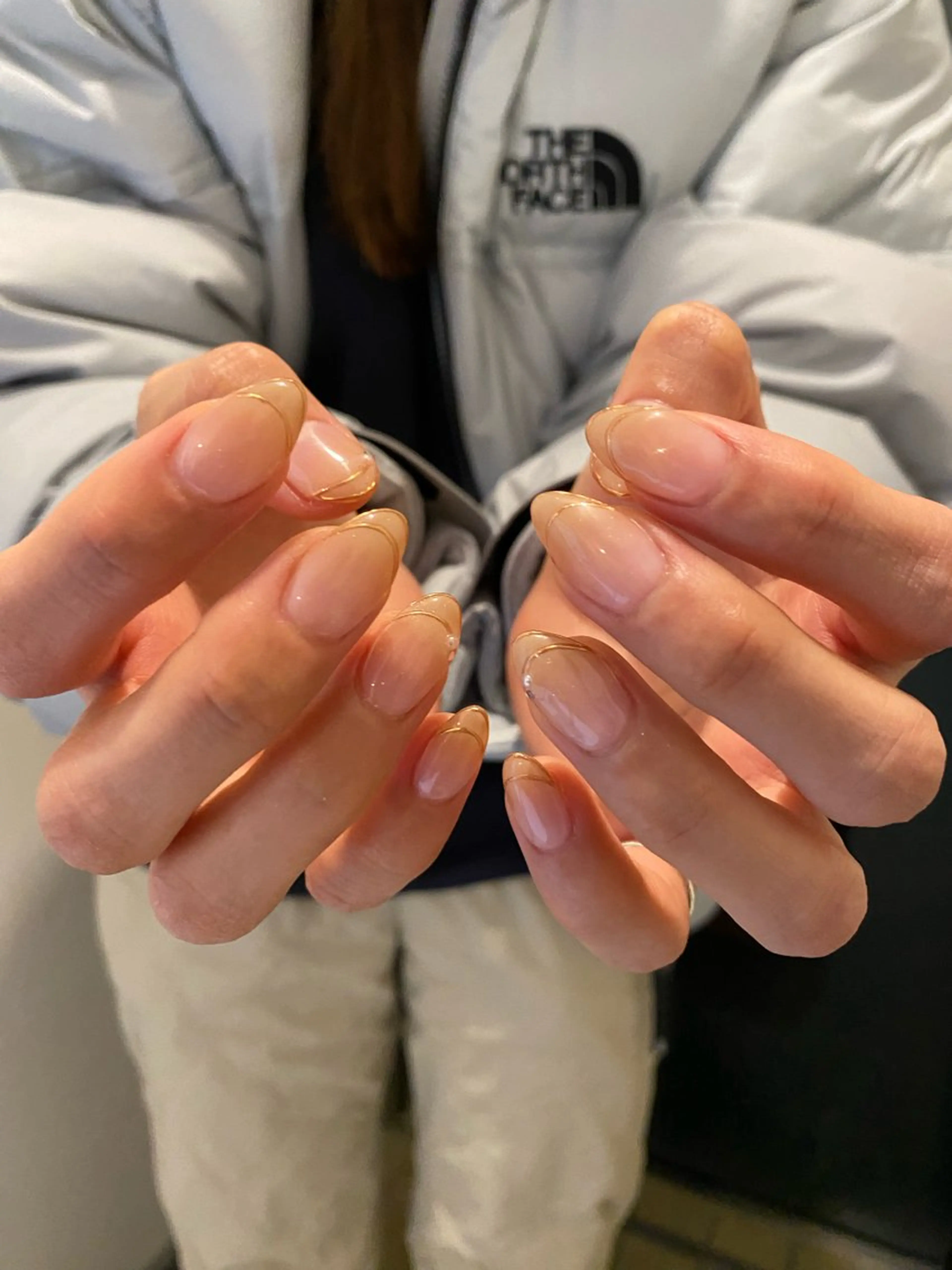 ネイル フレンチネイル グラデーション ミラーネイル スカルプネイル KAONAIL 入間店【rio】のネイルデザイン