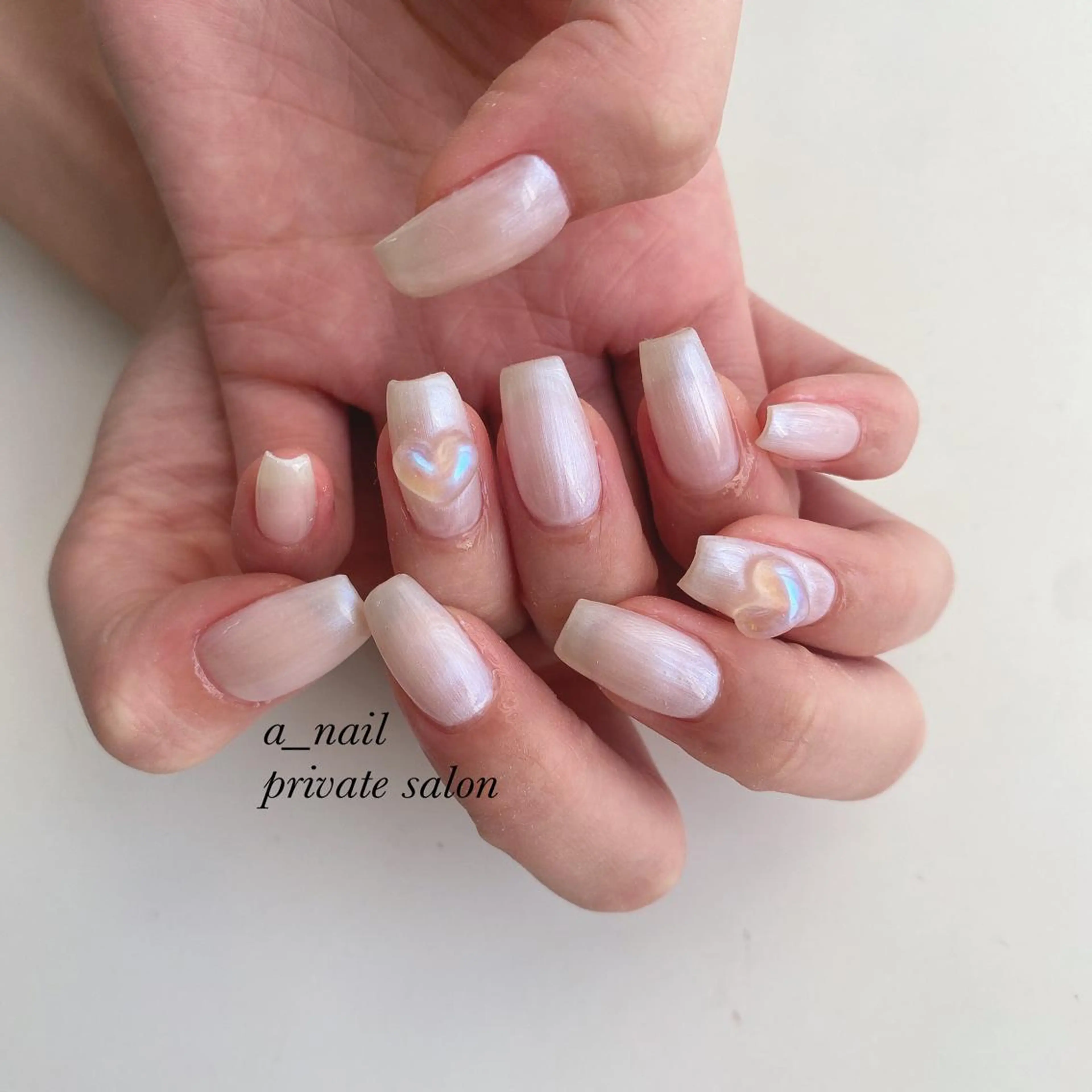 ネイル アニマル柄 フレンチネイル ジェルネイル 氷ネイル・うるうるネイル レース 菅 恵奈のネイルデザイン