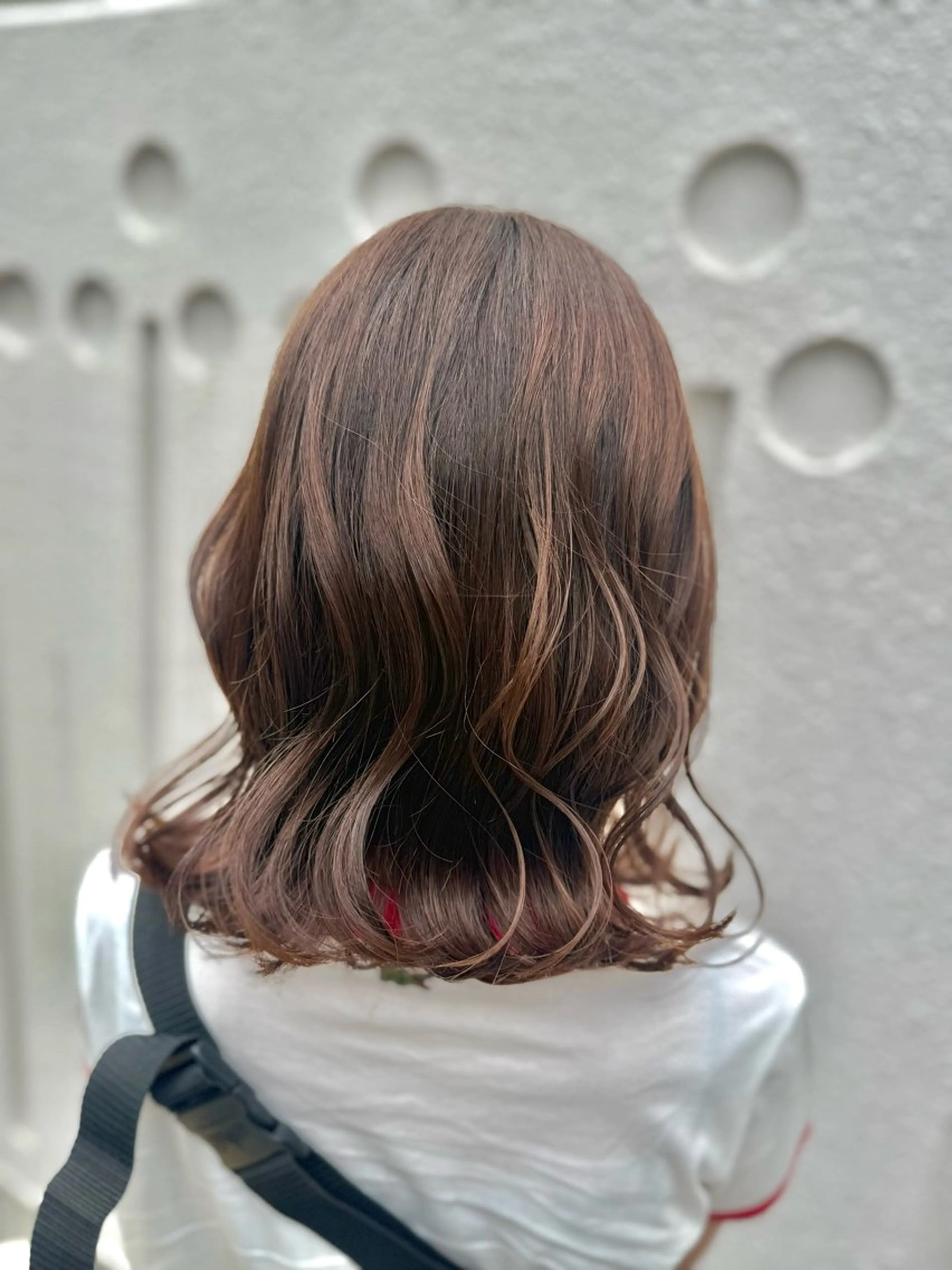 ミディアム カット ヘアカラー フクゾエ ユカリのヘアスタイル