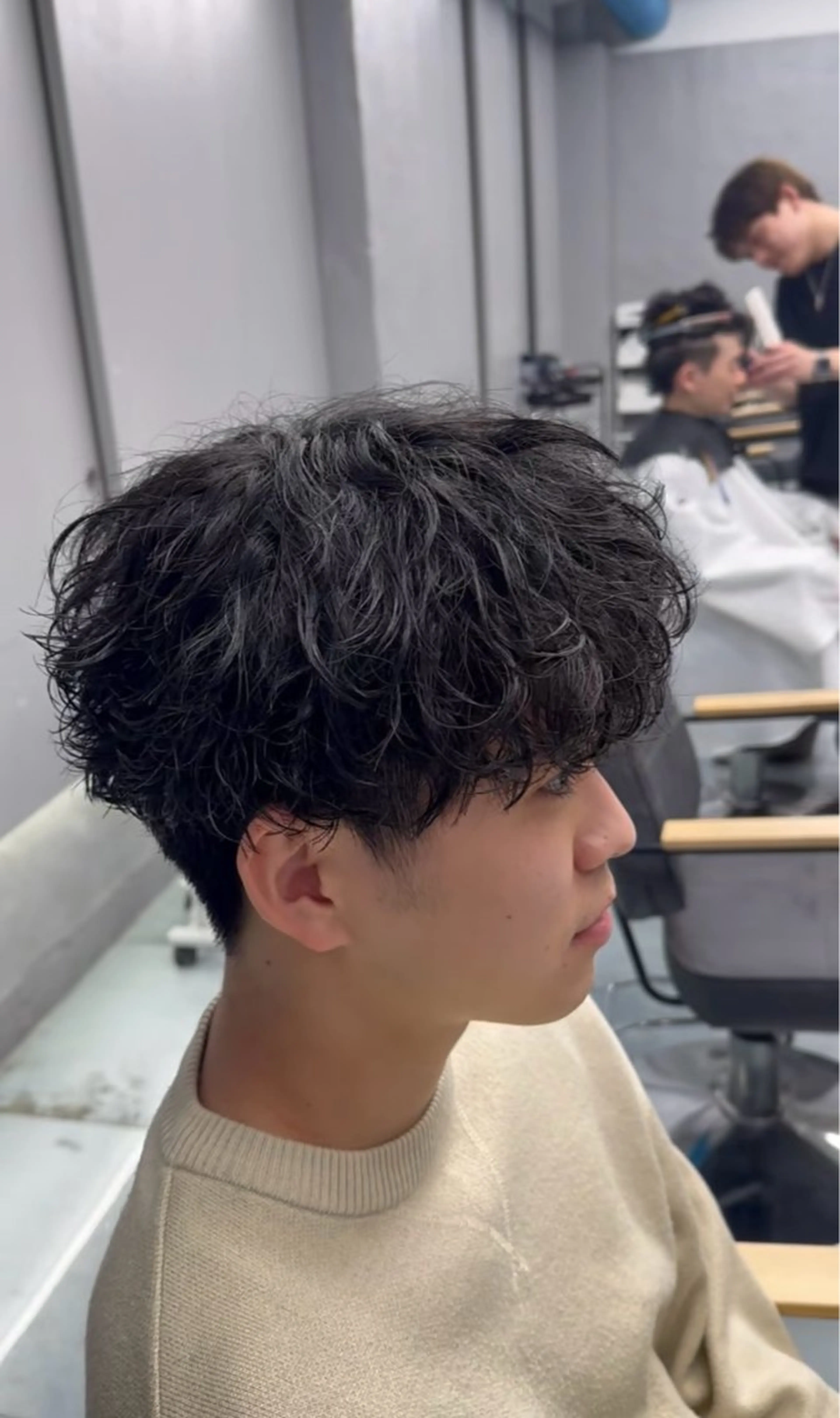 パーマ キッズ ボブ 髪質改善 縮毛矯正 酸性ストレート ストレートパーマ カット パーマ ユウ✩.*˚/メンズ 特化/シャドウパーマのヘアスタイル
