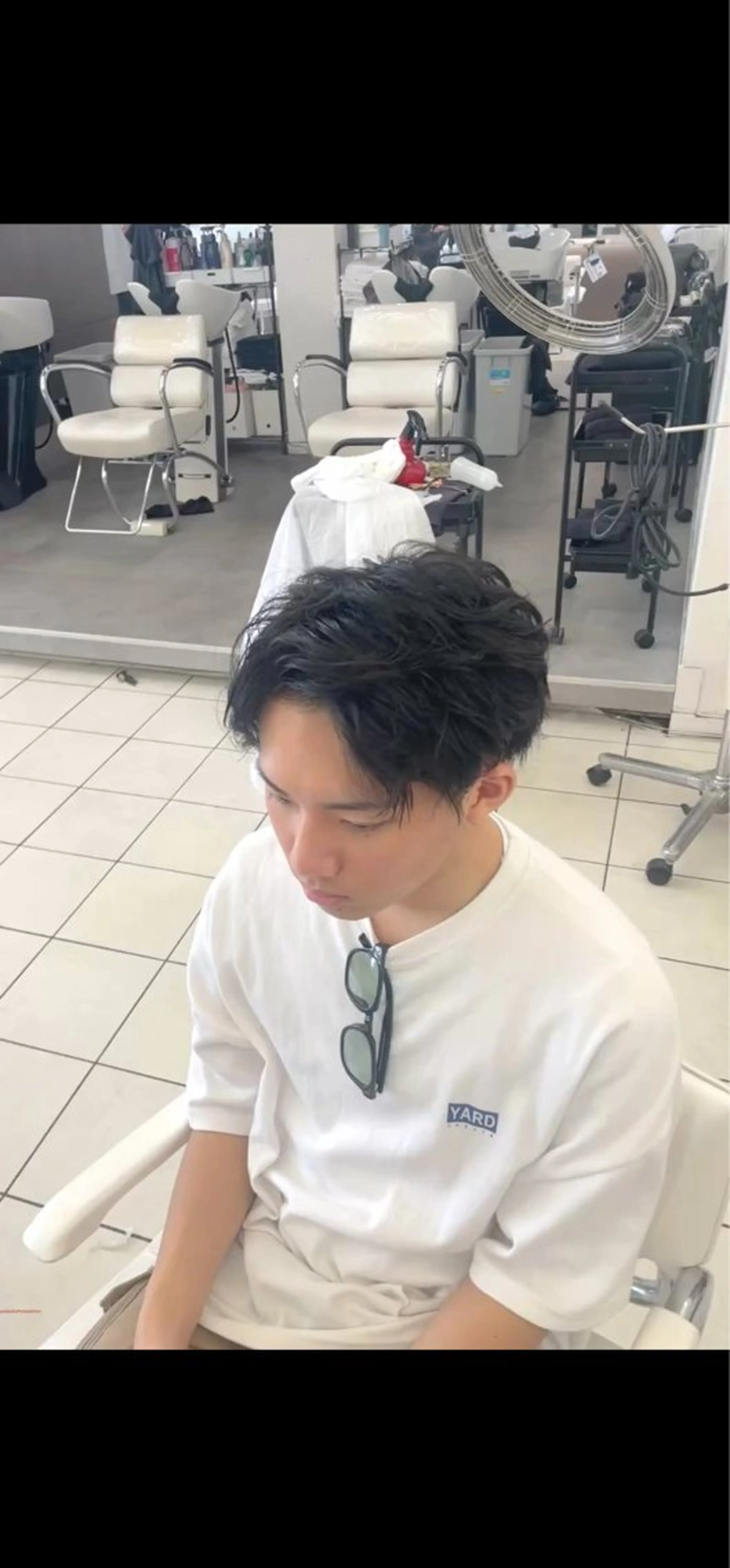 パーマ メンズ カット パーマ 成瀬スパイラル パーマ清水大隼のヘアスタイル