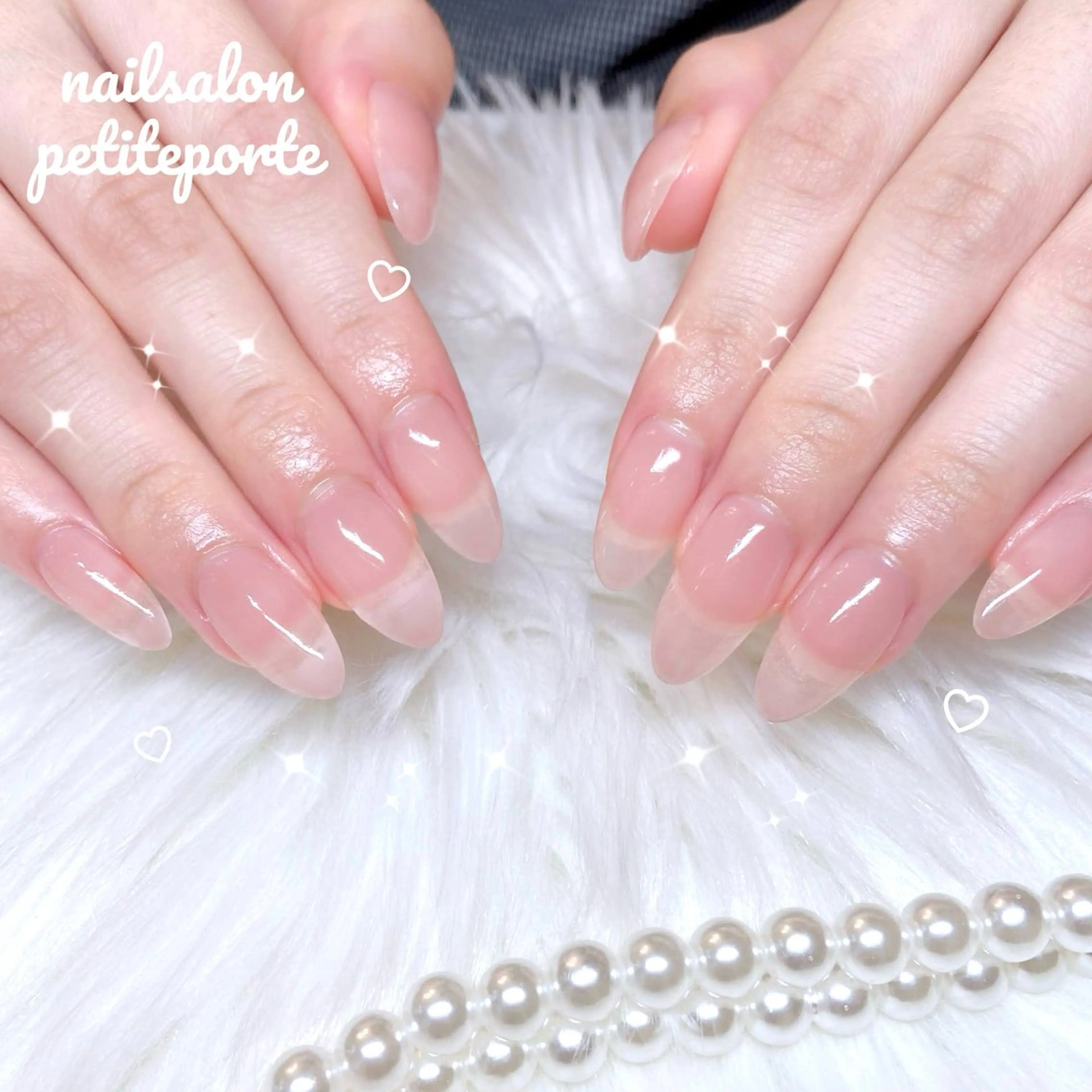 ネイル 長さ出し ジェルネイル オフィスネイル ピンク ピンクベージュ ハンドネイル petite porteのネイルデザイン