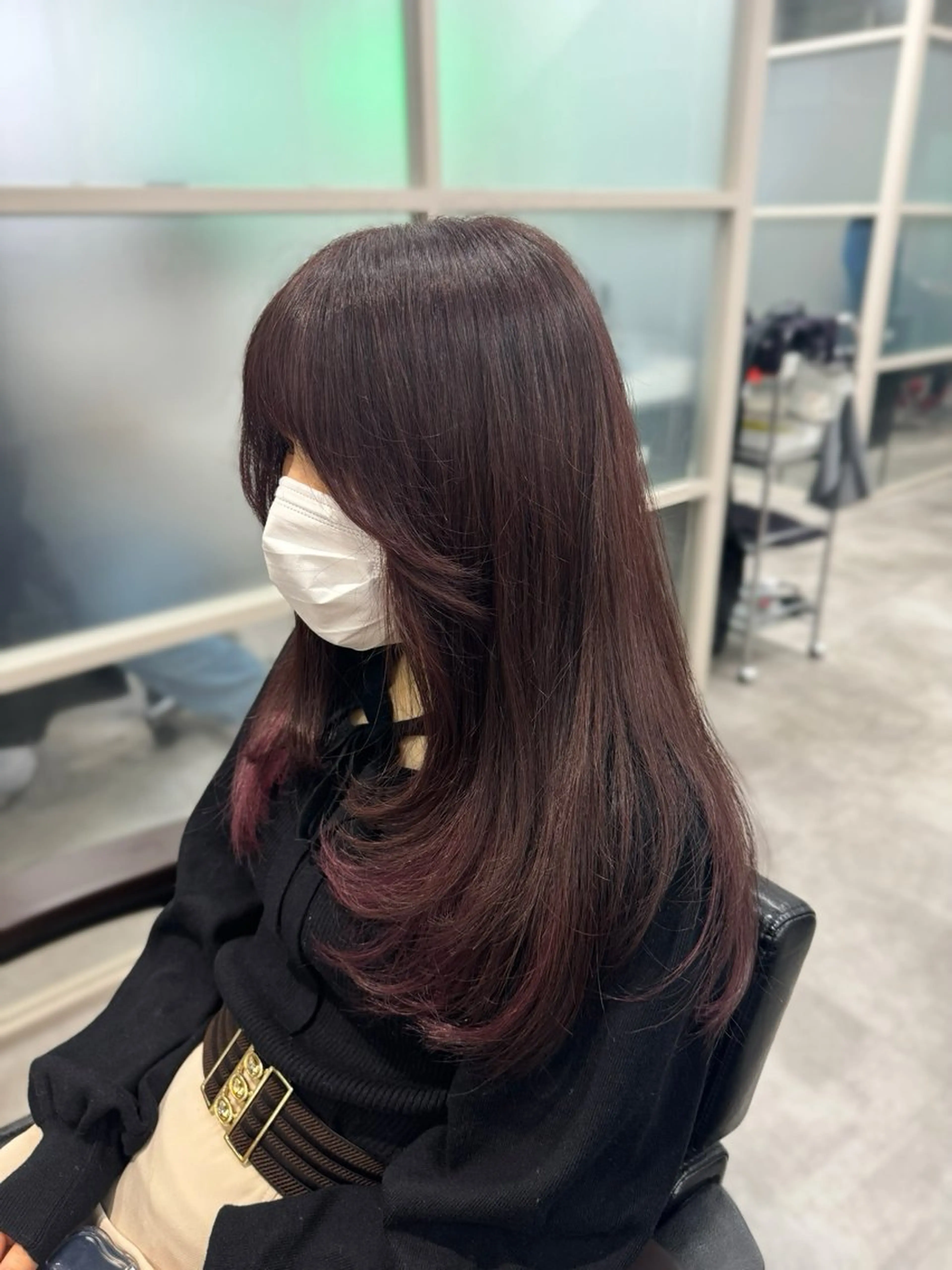 ミディアム カラー カット ヘアカラー トリートメント オオカワユウキ 🎀newi池袋のヘアスタイル