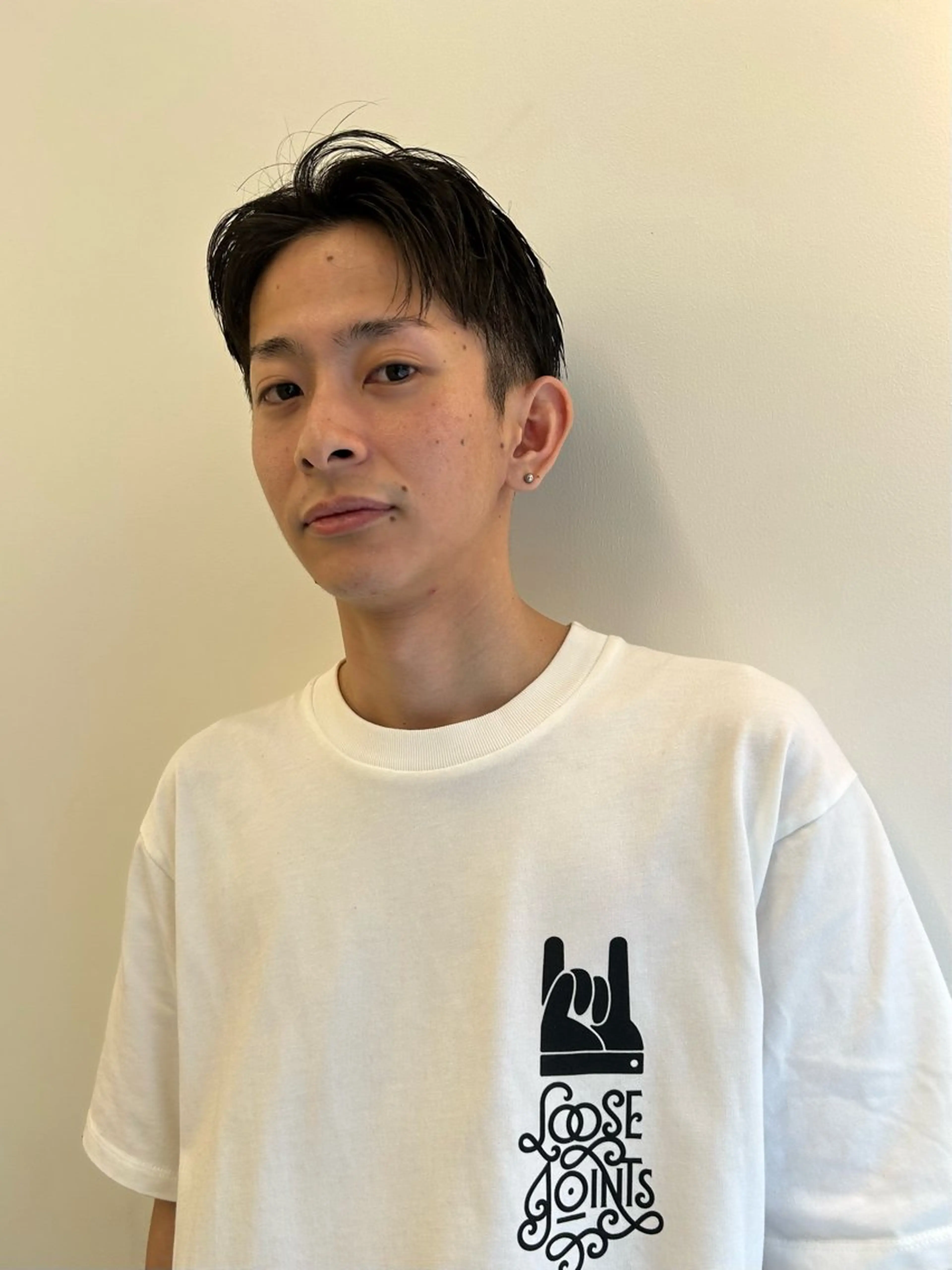 ショート メンズ センターパート メンズパーマ 刈り上げ メンズパーマ南森町/ 梅田ナカムラヒロトのヘアスタイル