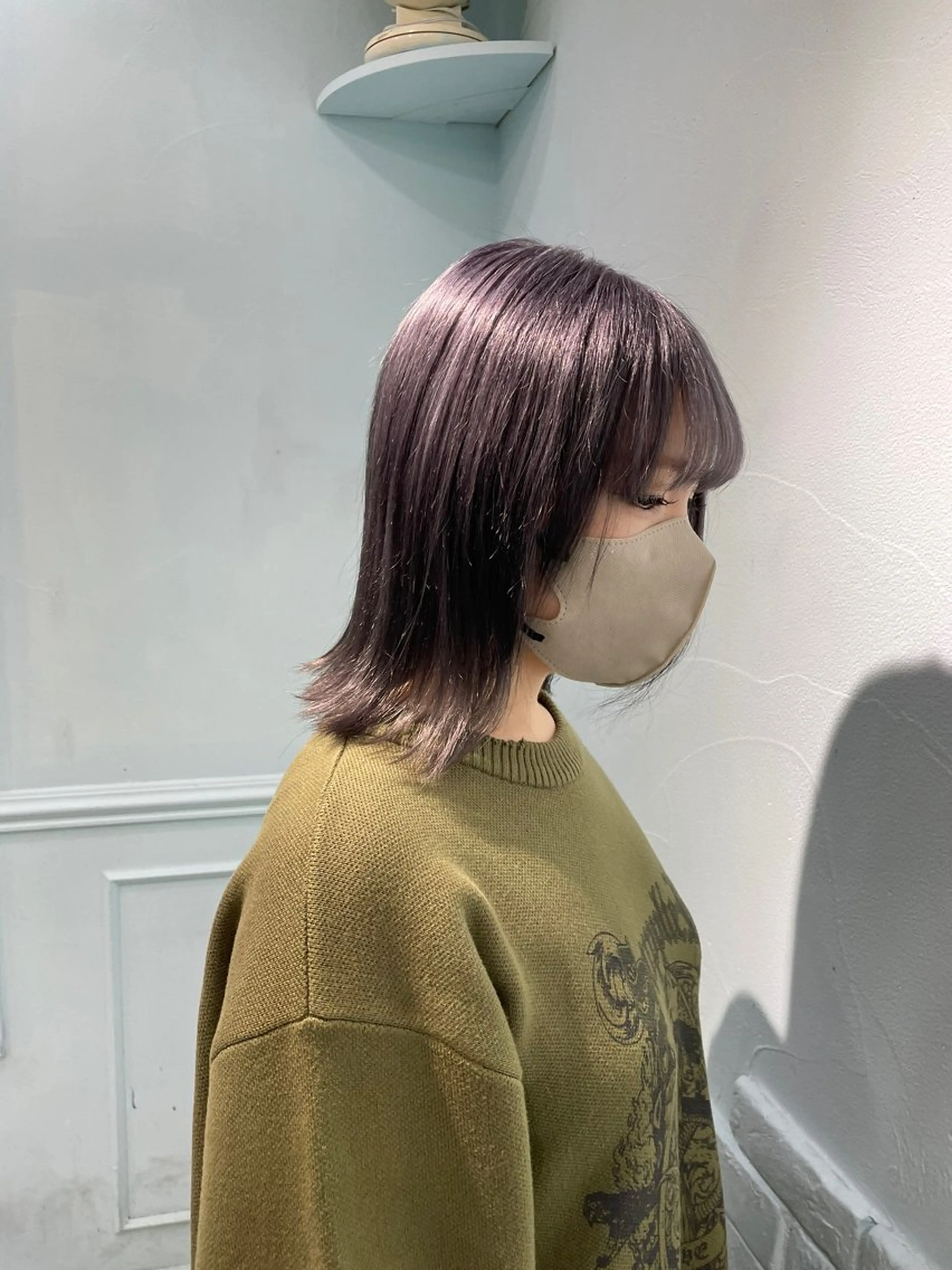 ミディアム カラー アッシュ アッシュグレー ベージュカラー ブリーチ ブロンド カット ヘアカラー トリートメント 【美髪ハイトーン】 髪質改善/大和🎀のヘアスタイル