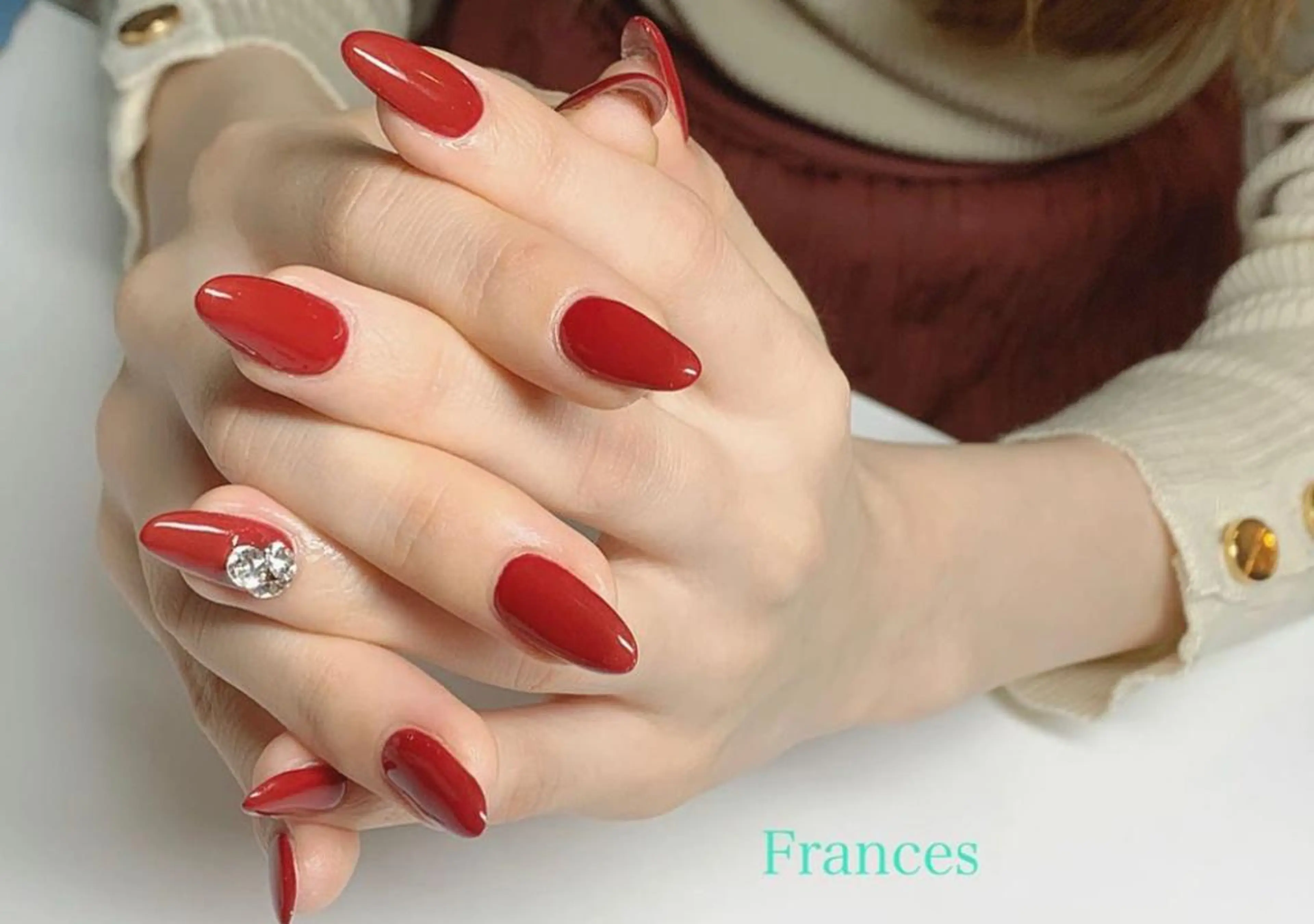 ネイル ストーンネイル ハンドネイル Frances 今村のネイルデザイン