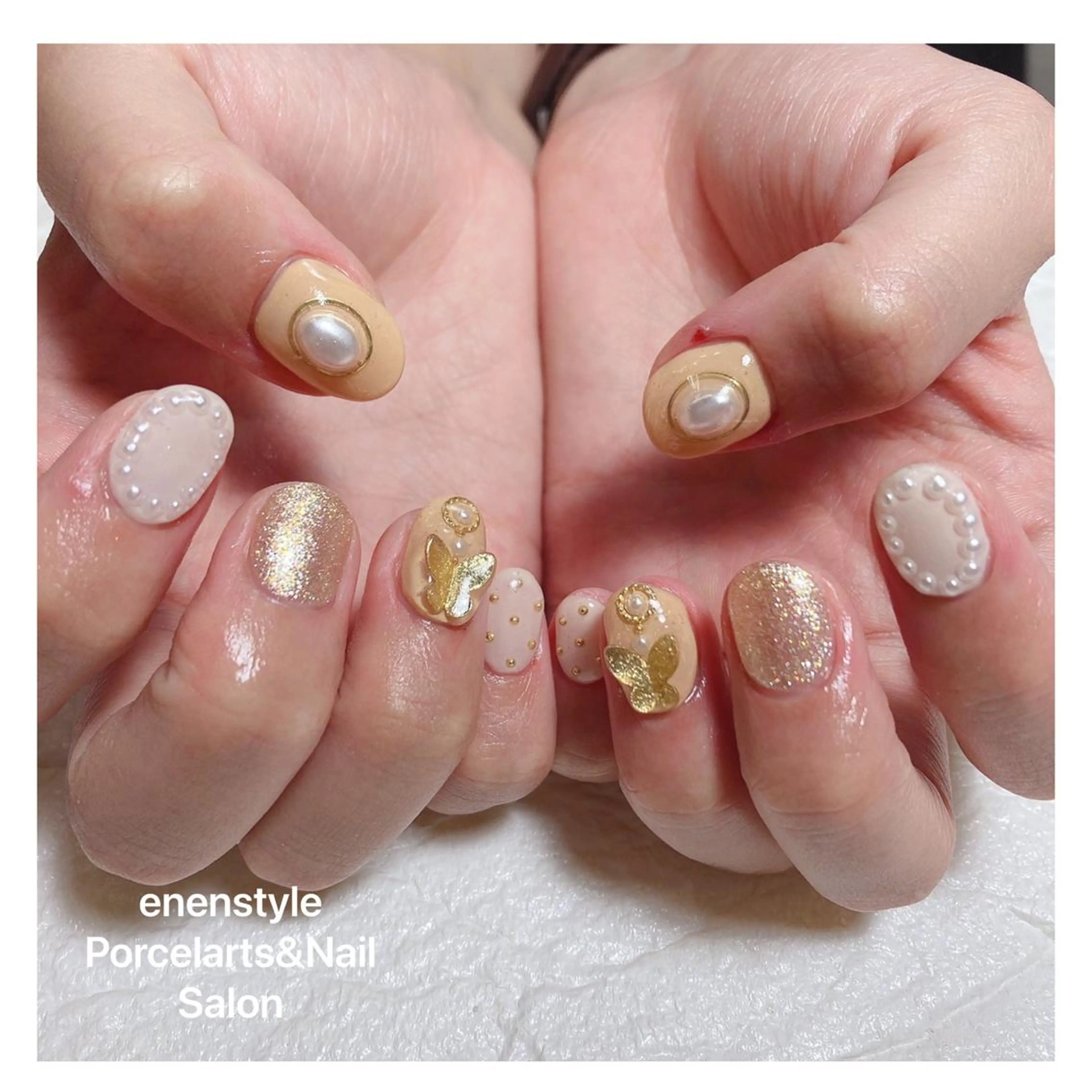 ショート ネイル ハンドネイル 👑enen style👑のネイルデザイン