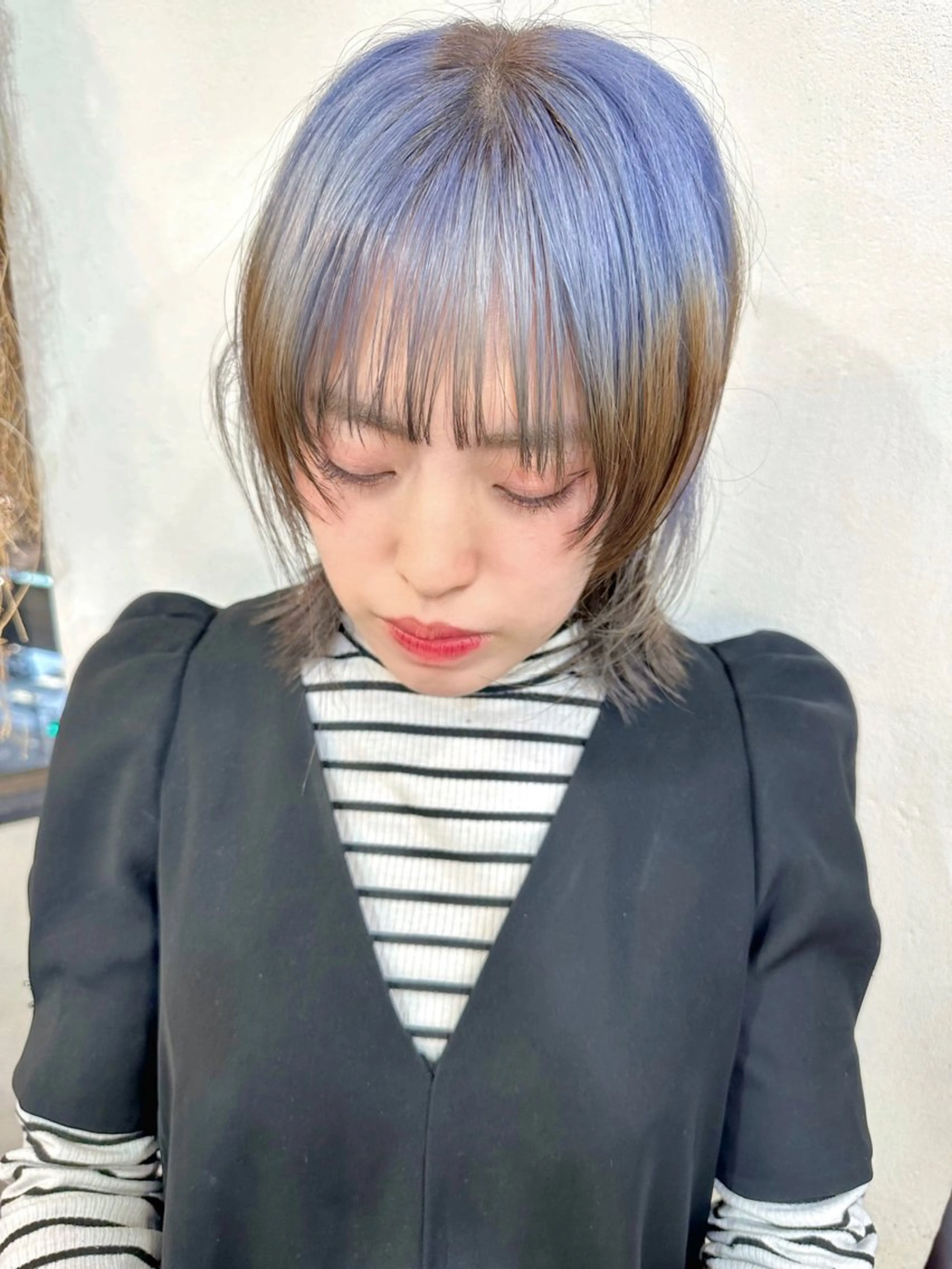 ミディアム カラー ブリーチ デザインカラー カット ヘアカラー トリートメント トレンドヘア🌿 chinariのヘアスタイル