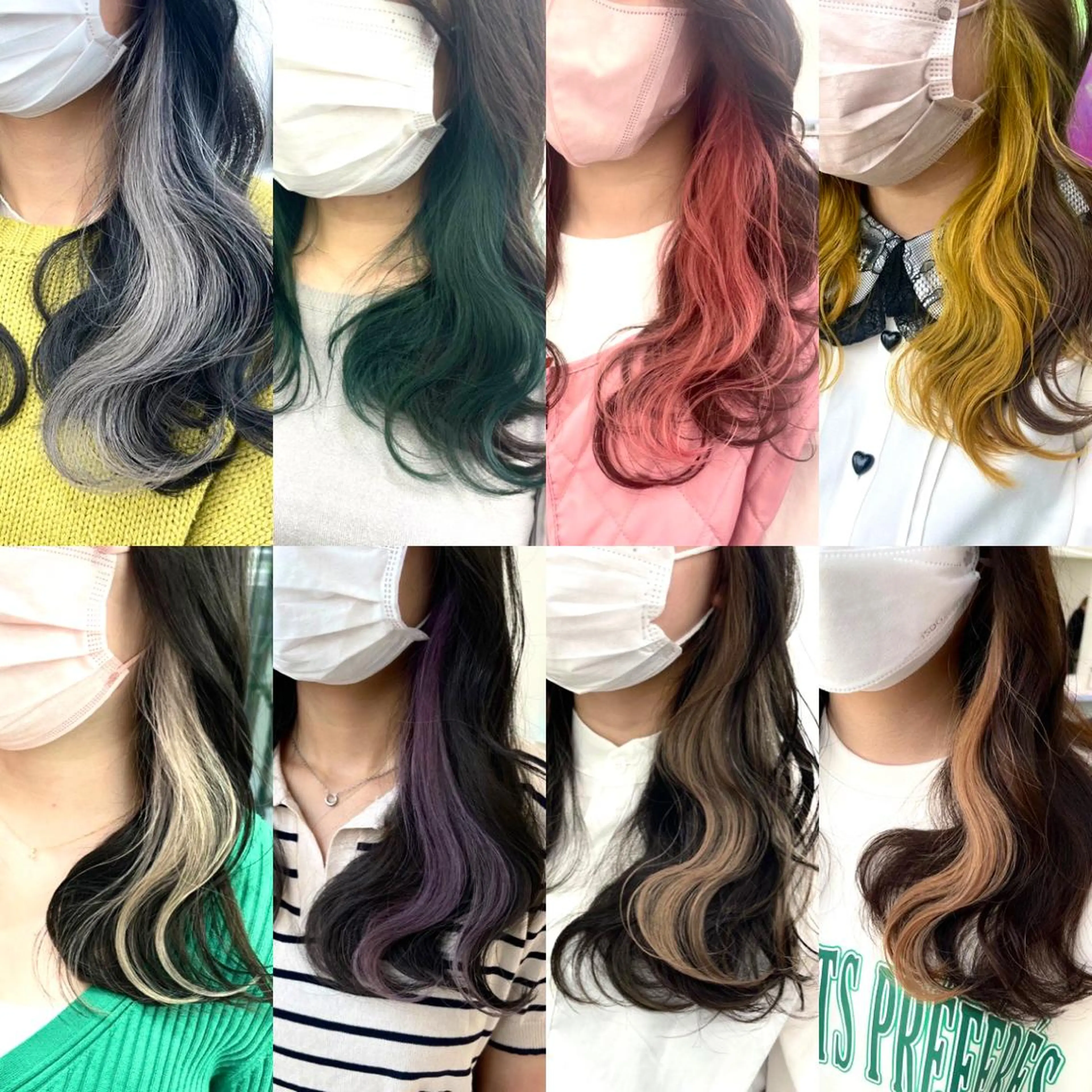 🌈インナーカラーorイヤリングカラー（ブリーチ1回+ワンカラー）+炭酸スパ+トリートメント🌈の写真