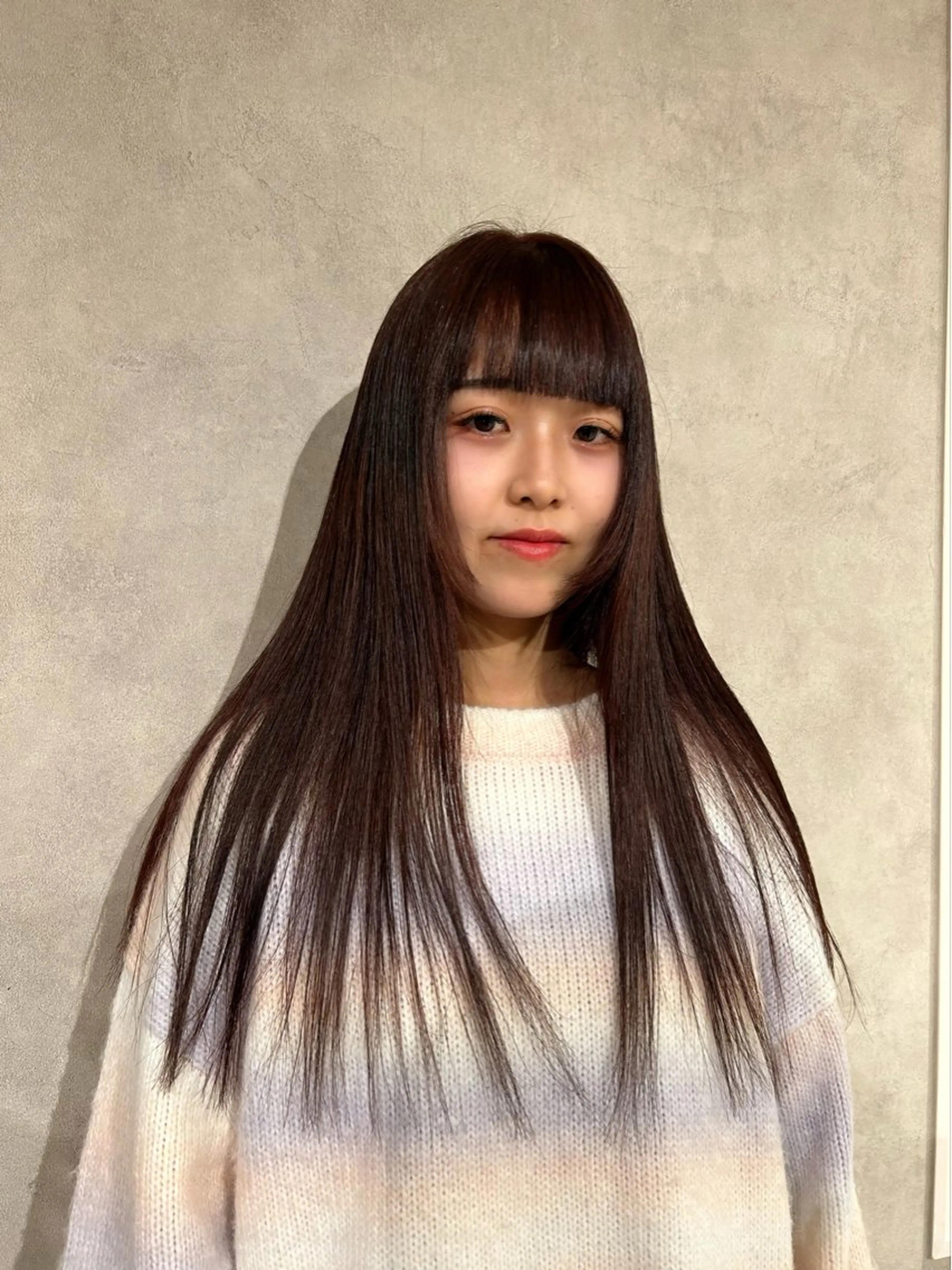 ロング カラー カット ヘアカラー トリートメント ayano/パーマ/ 暖色カラーのヘアスタイル