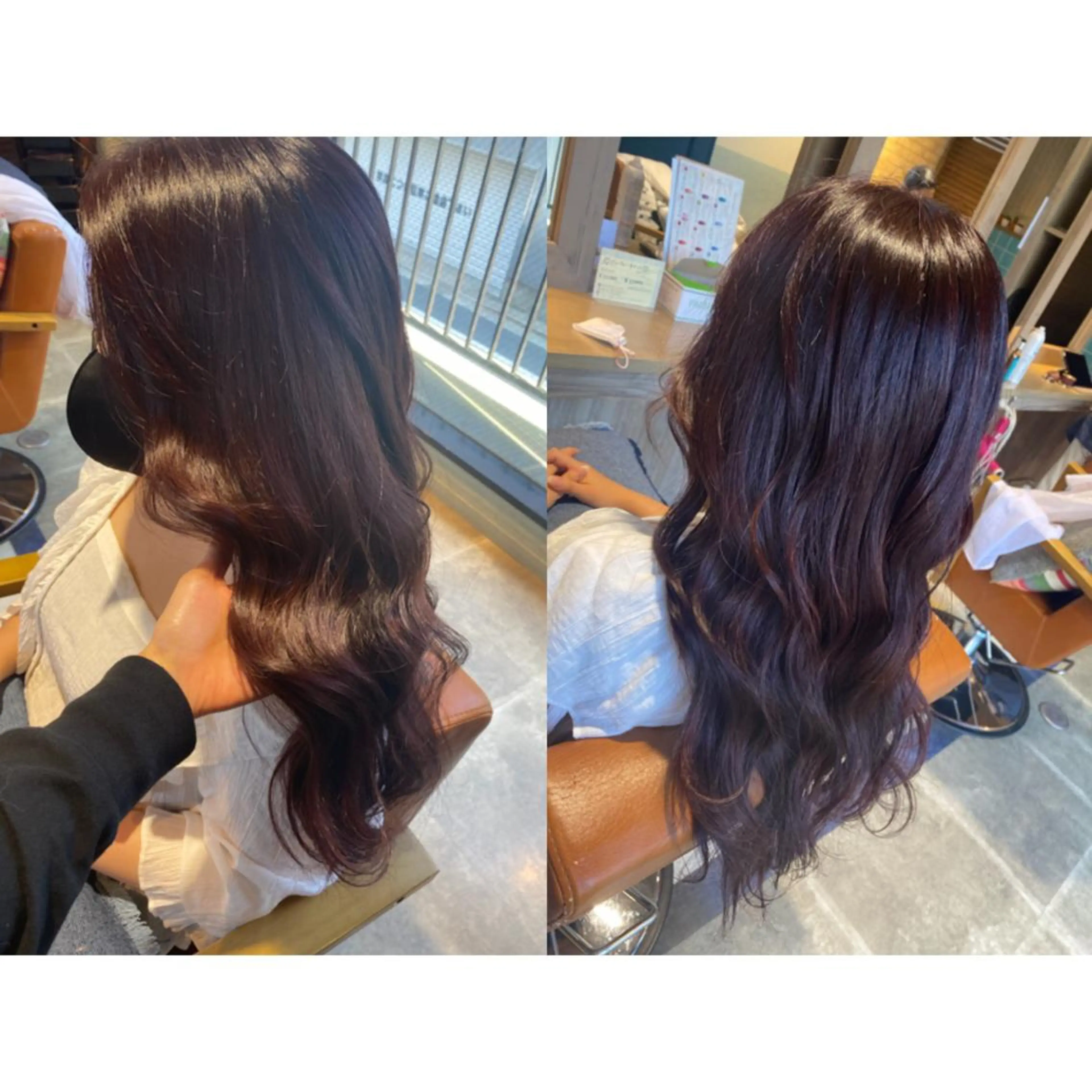 カラー レッドカラー カット ヘアカラー トリートメント 🐻結んで可愛い hair EMI🐻のヘアスタイル