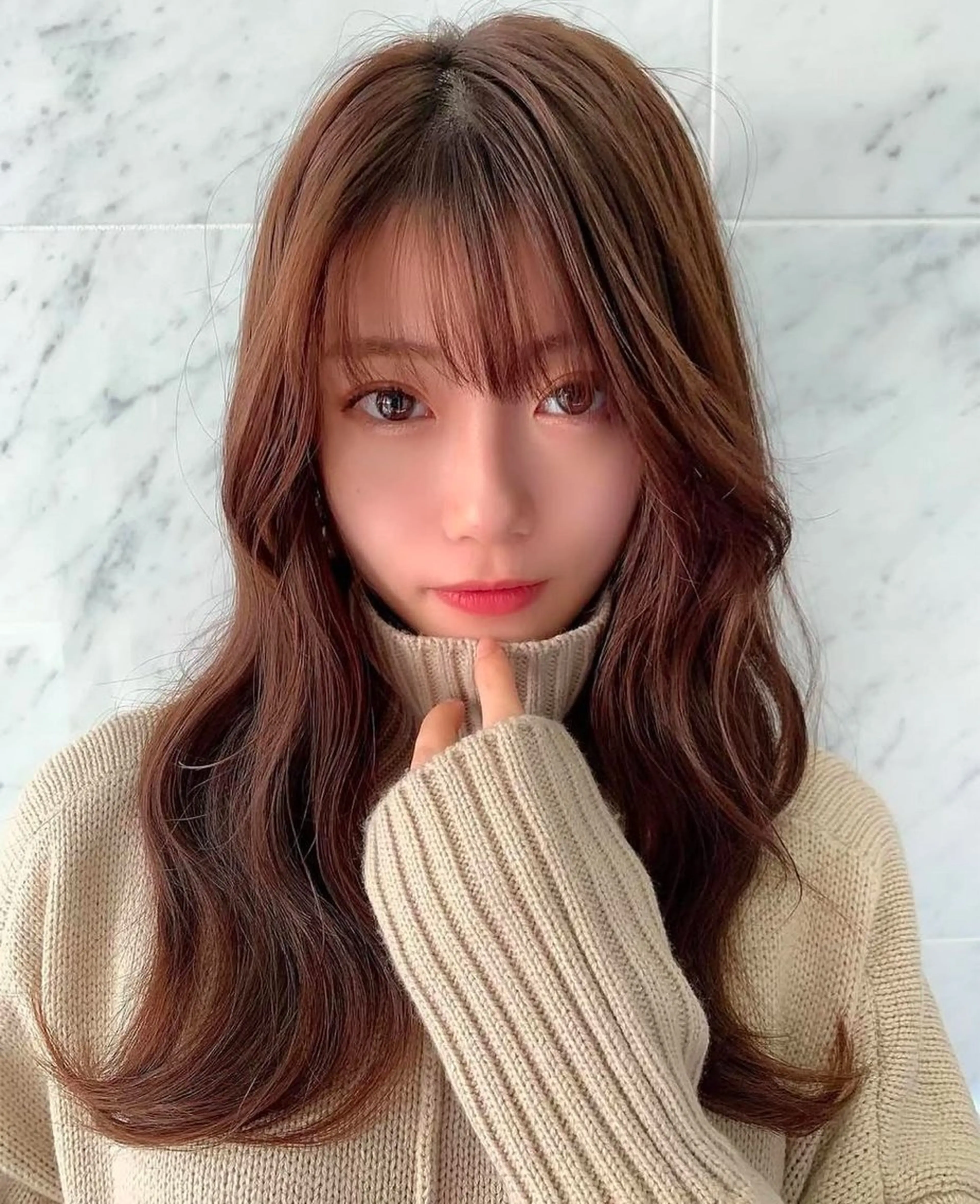 全体カット+透明感カラー+トリートメントの写真