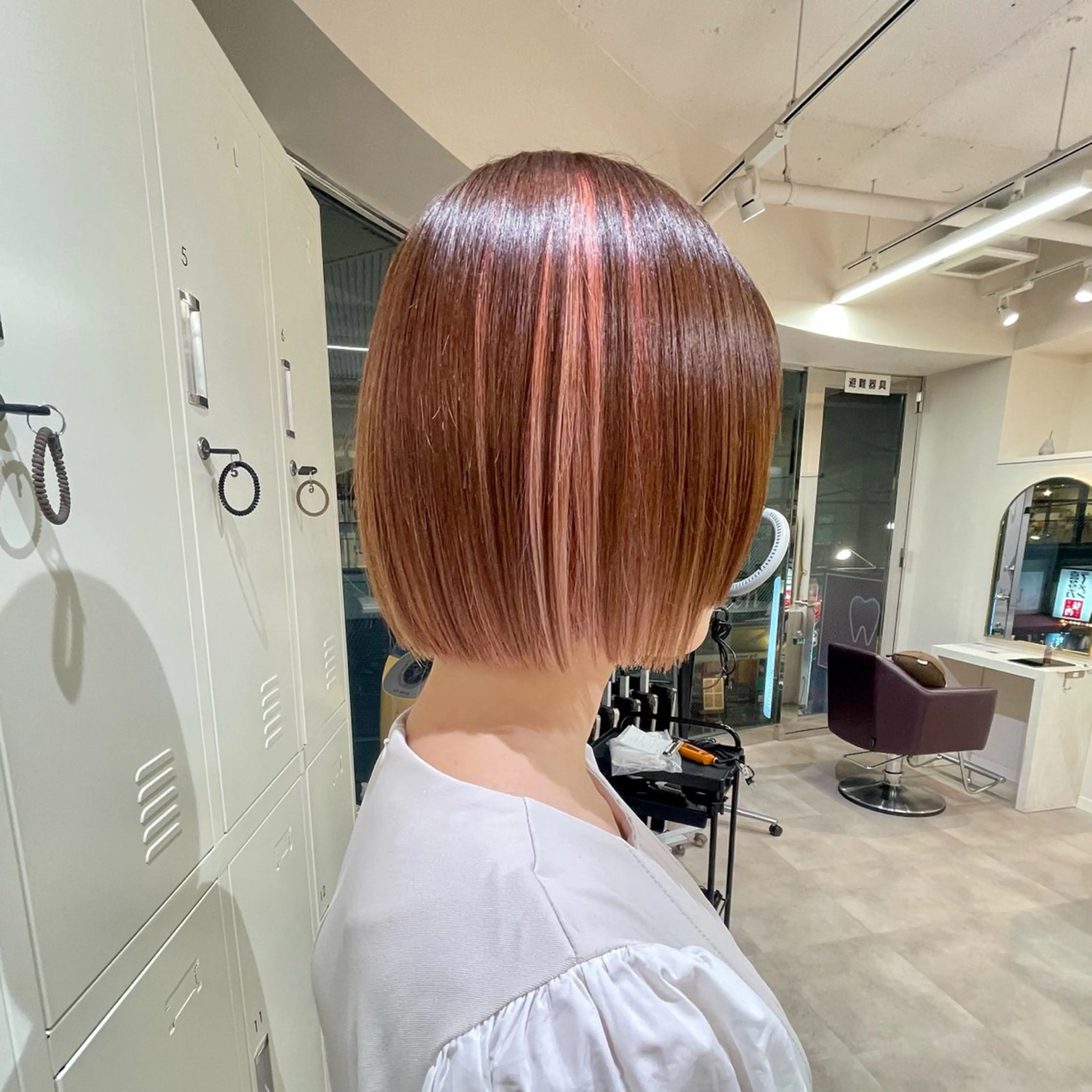 ミディアム カラー カット ヘアカラー トリートメント ショート/ボブ/ 透明感カラー/ほのかのヘアスタイル