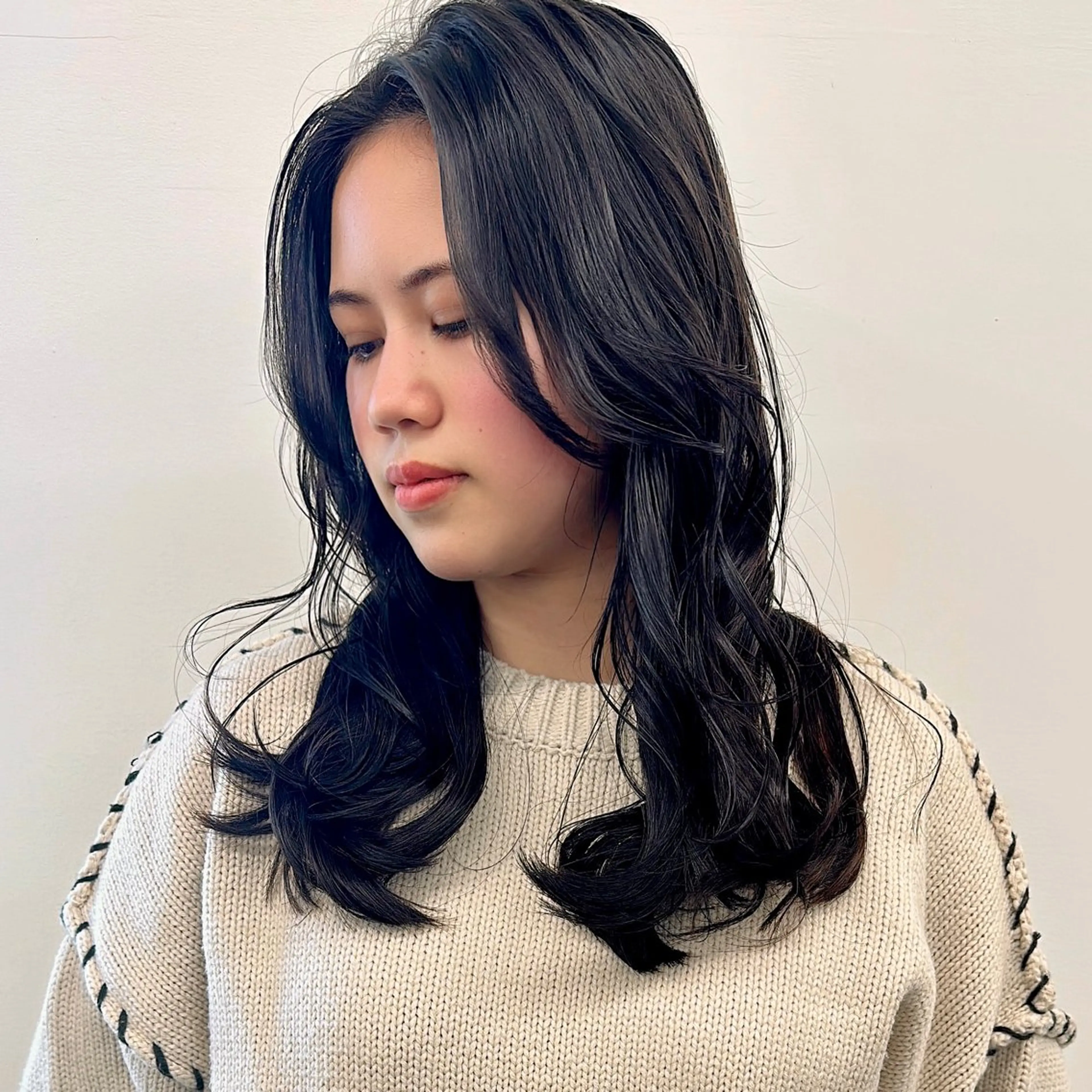 セミロング カラー ブリーチなし/レイヤ ー特化🌈Tommyのヘアスタイル