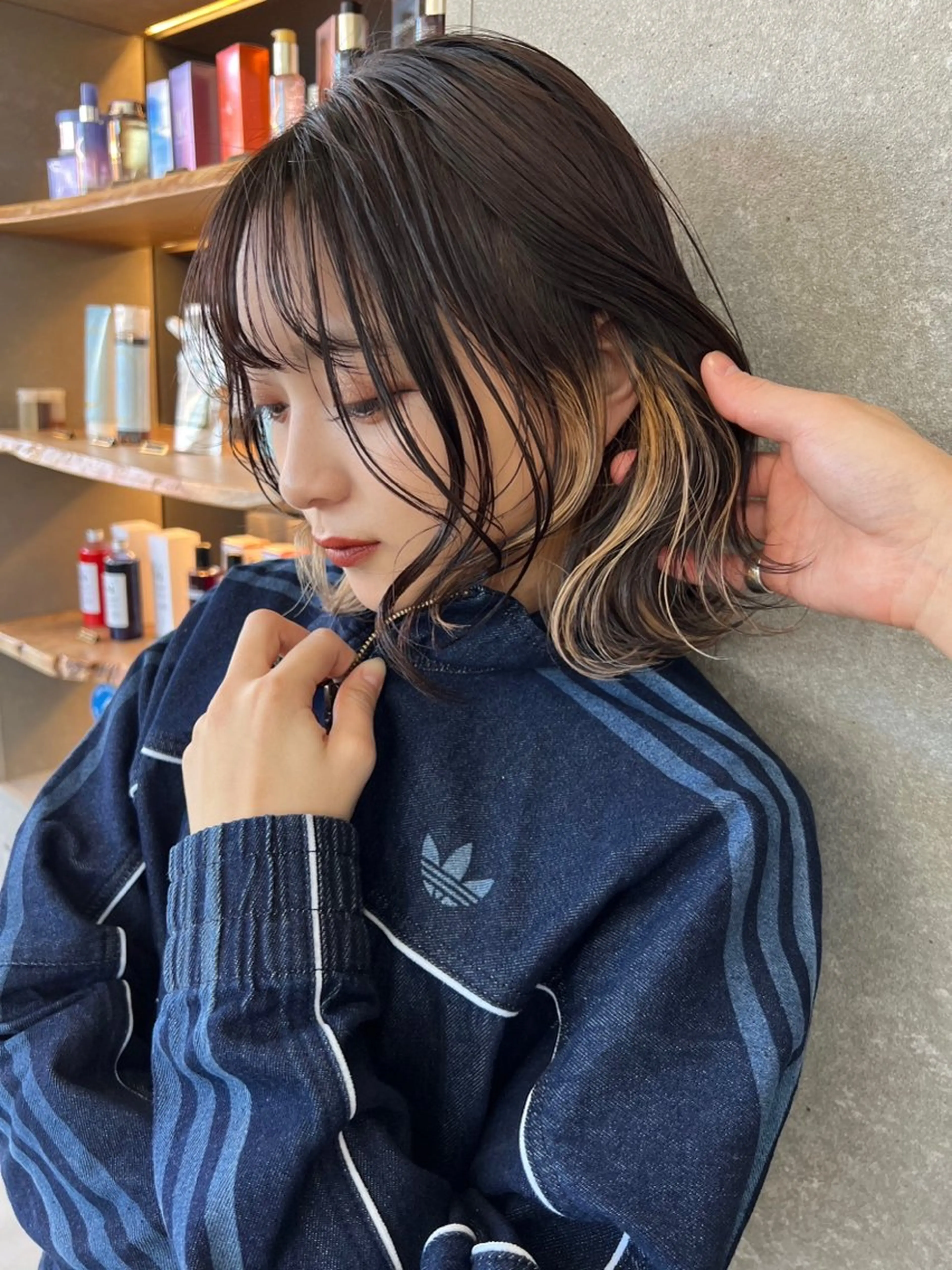 ミディアム Misaki /ボブ/縮毛矯正のヘアスタイル