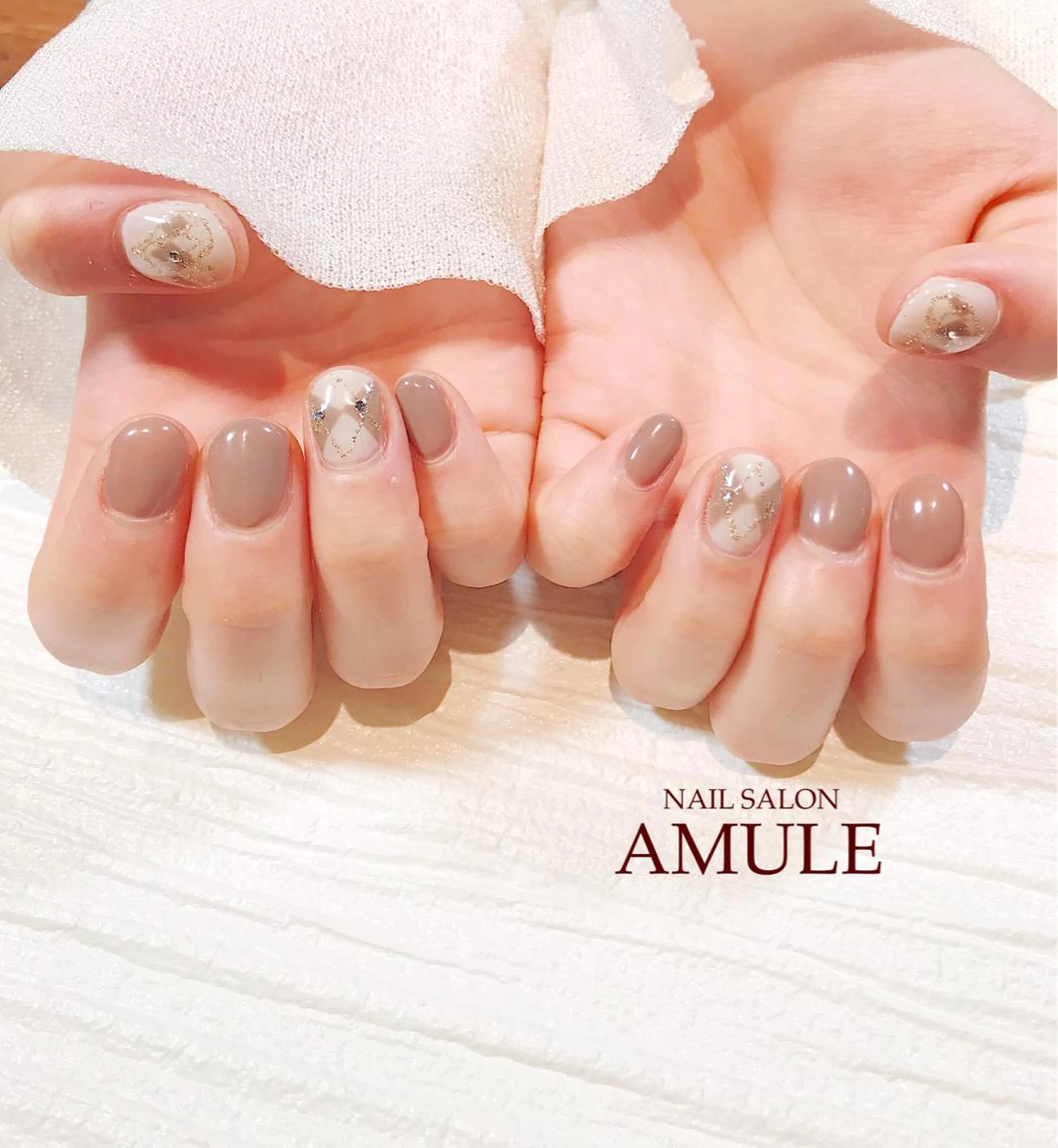 ネイル ジェルネイル ワンカラーネイル ハンドネイル NAILSALON AMULEのネイルデザイン