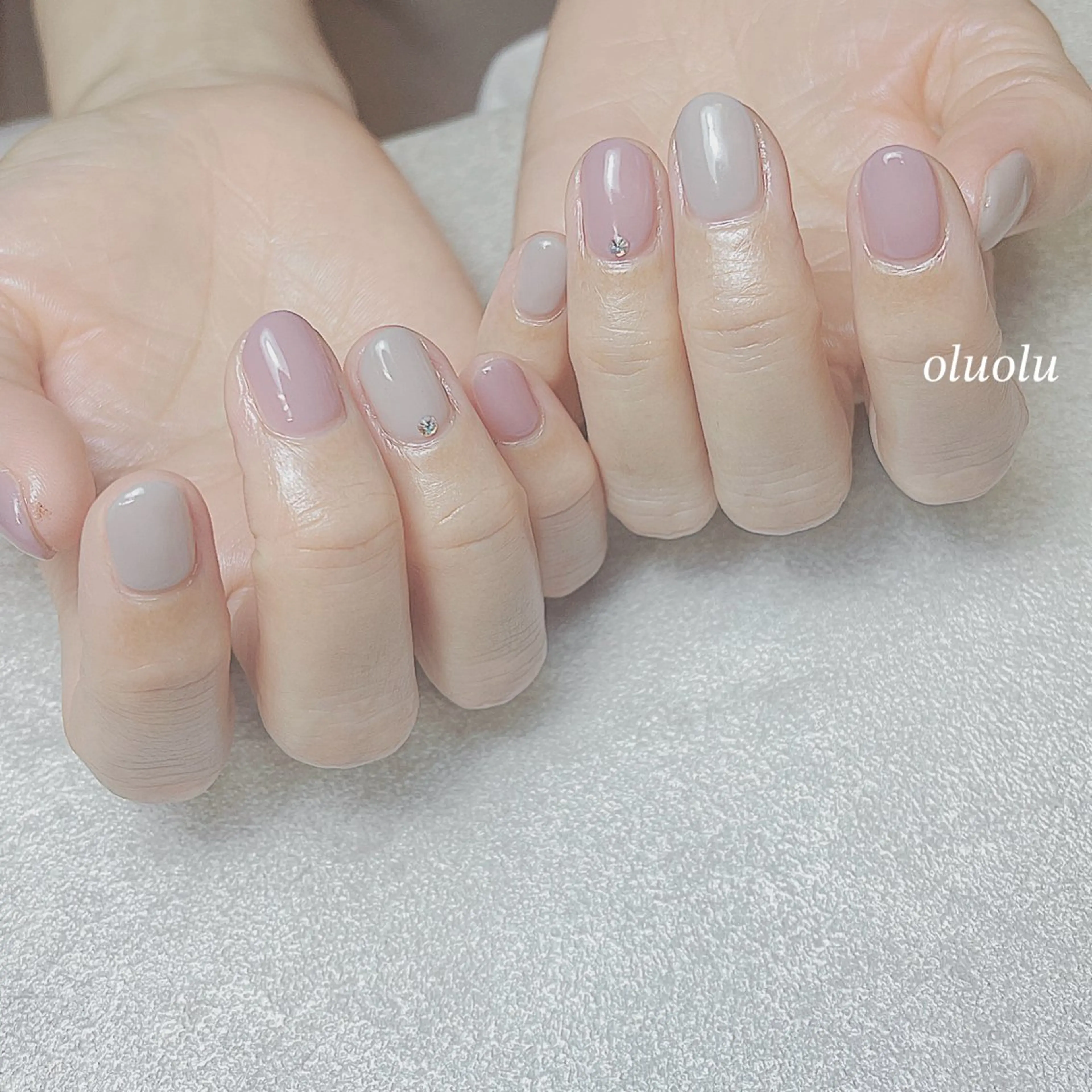 ネイル アートネイル フットネイル ニュアンスネイル オフィスネイル ワンカラーネイル 大村 紬華のネイルデザイン