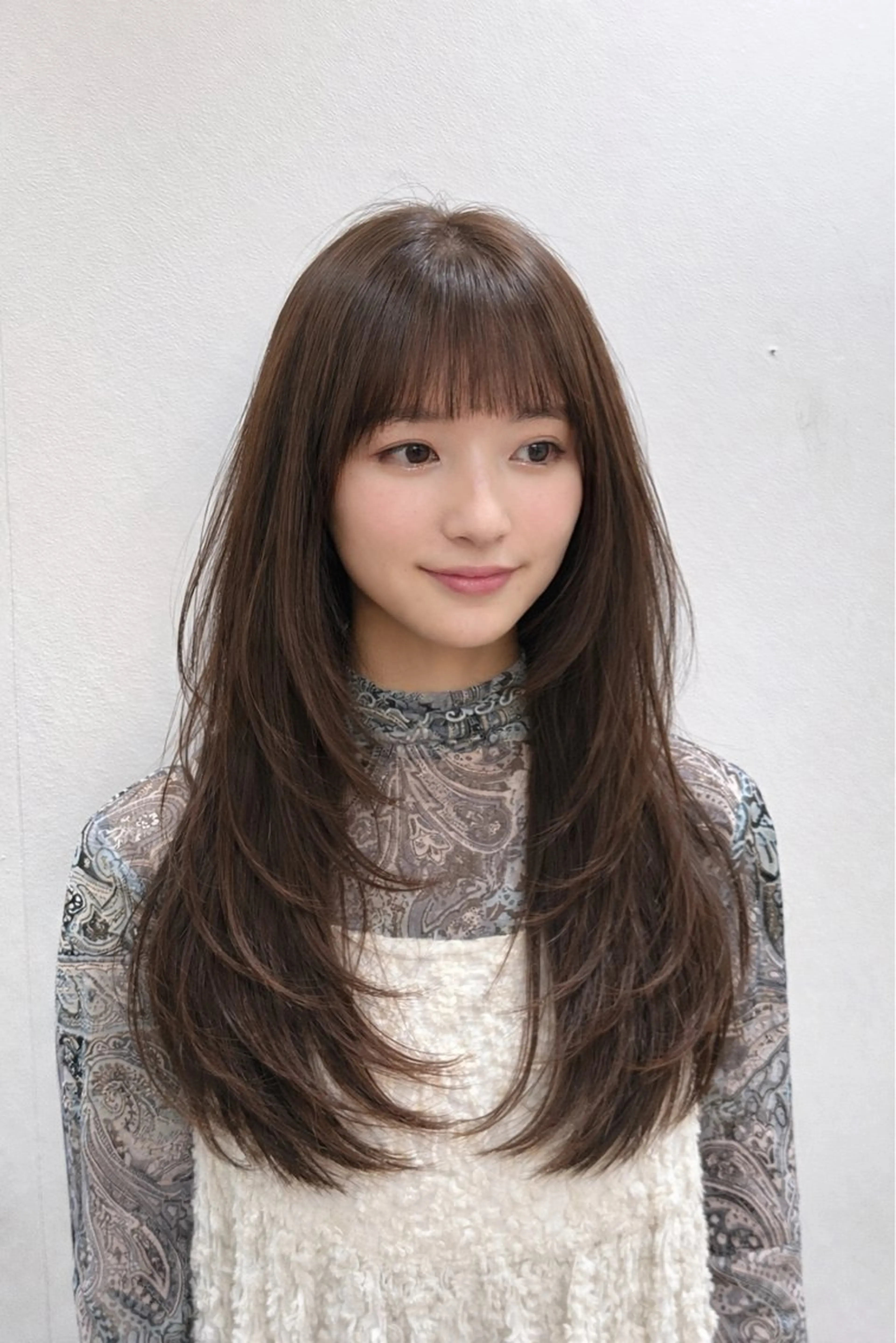 ロング カット ヘアカラー トリートメント 美髪矯正💎副店長 💎ミツキのヘアスタイル