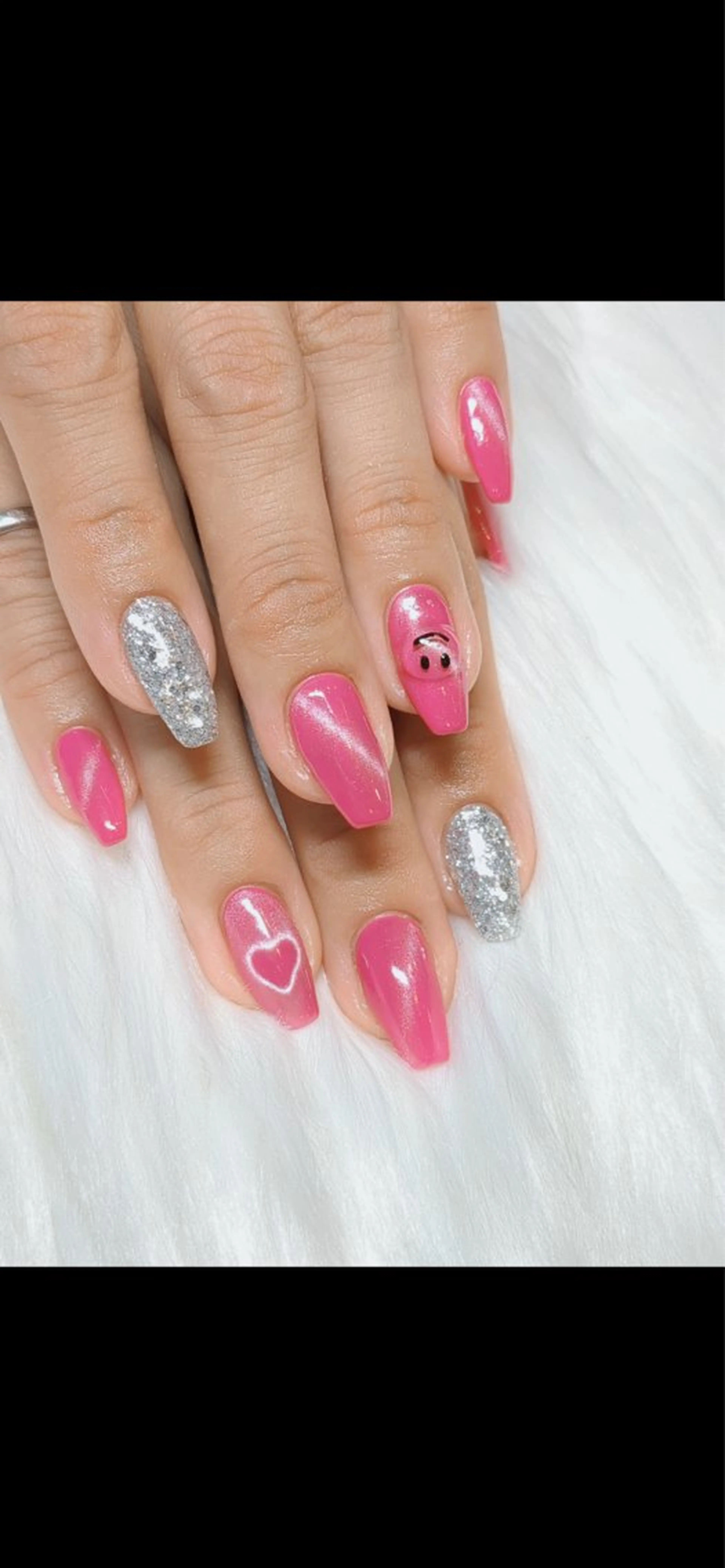 ネイル ハート マグネットネイル 多賀城 パラジェルのネイルデザイン