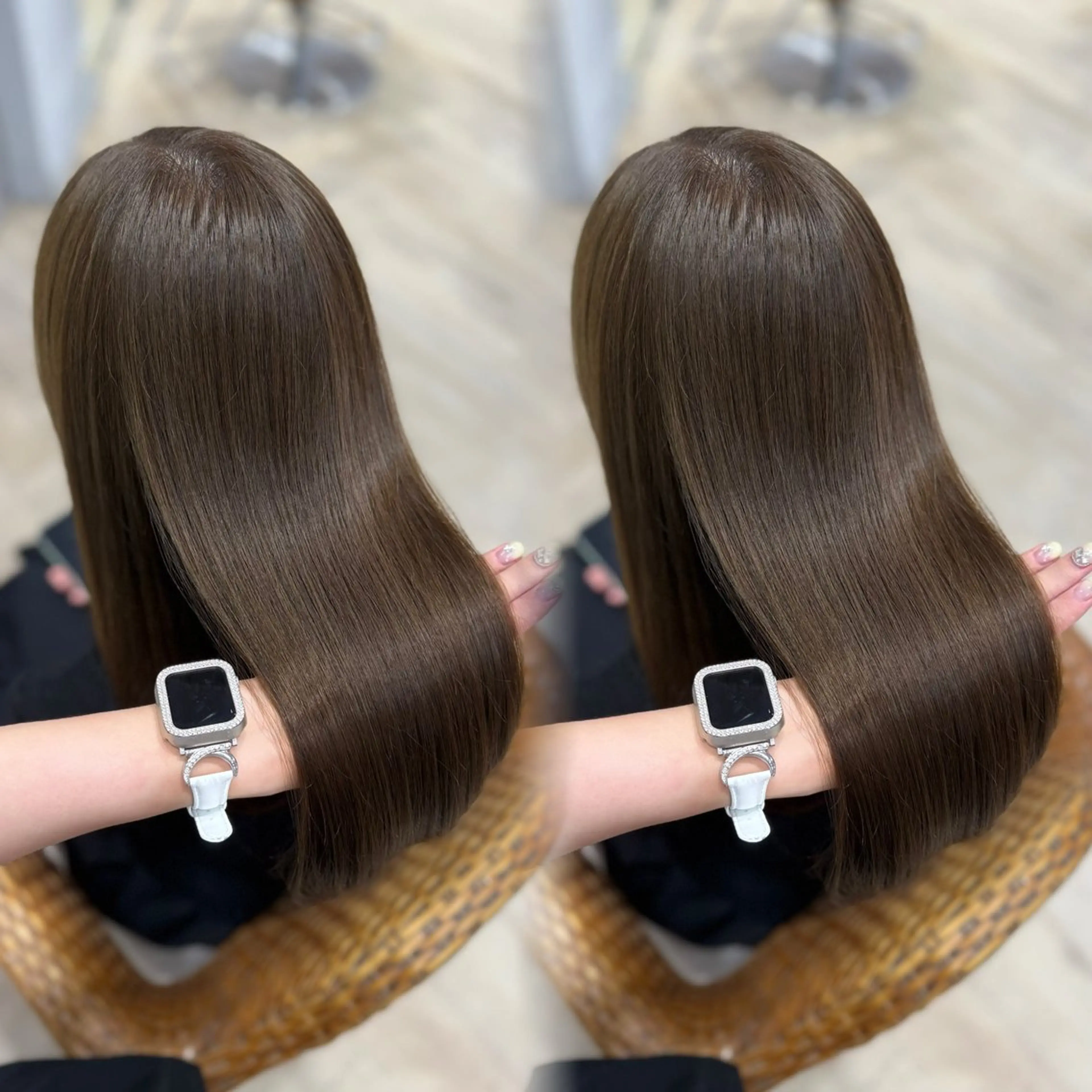 ロング カラー 透明感カラー ヘアカラー 大久保 凜香のヘアスタイル