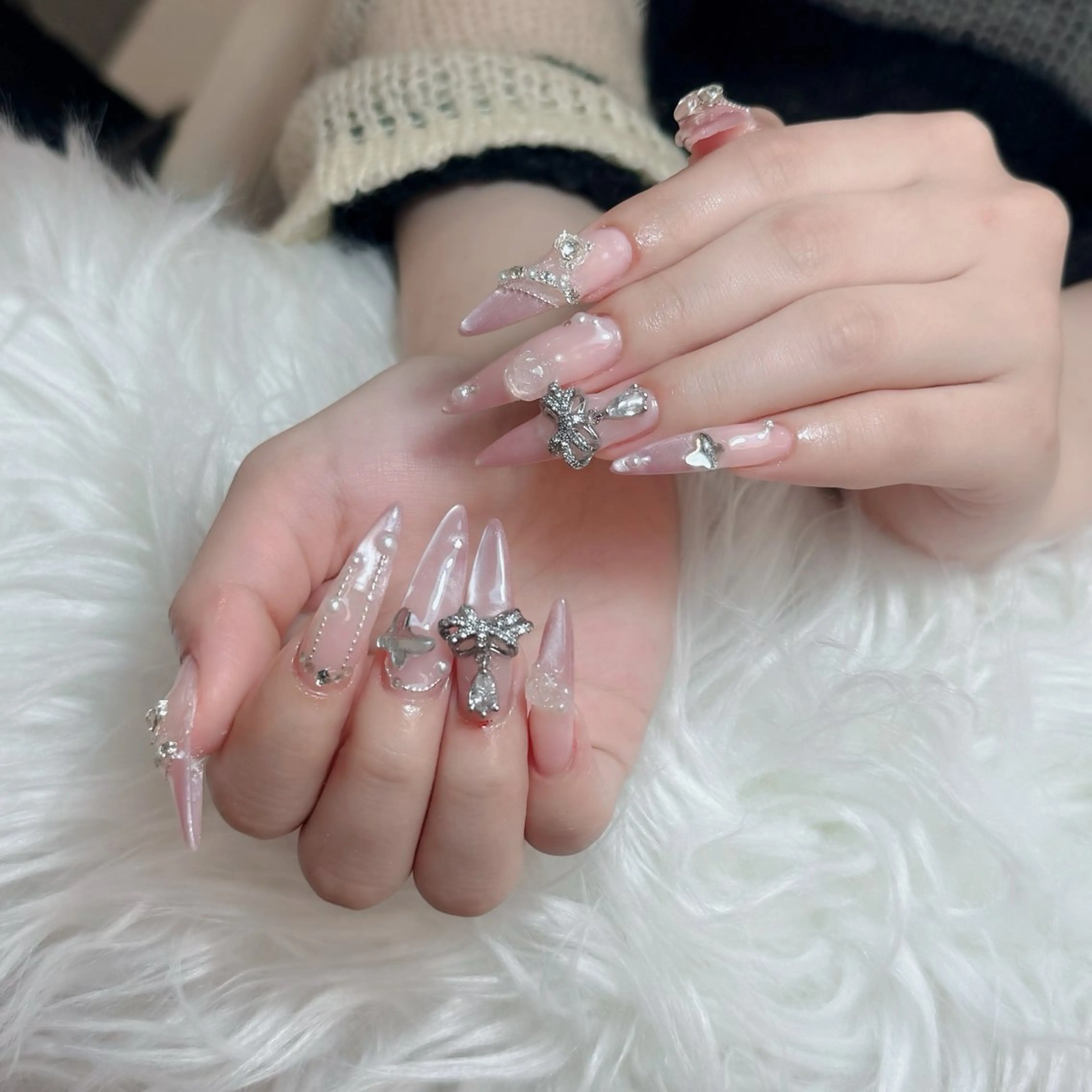 ネイル ジェルネイル 韓国ネイル マグネットネイル ネイルチップ 冬ネイル Lenie Nail Salonのネイルデザイン