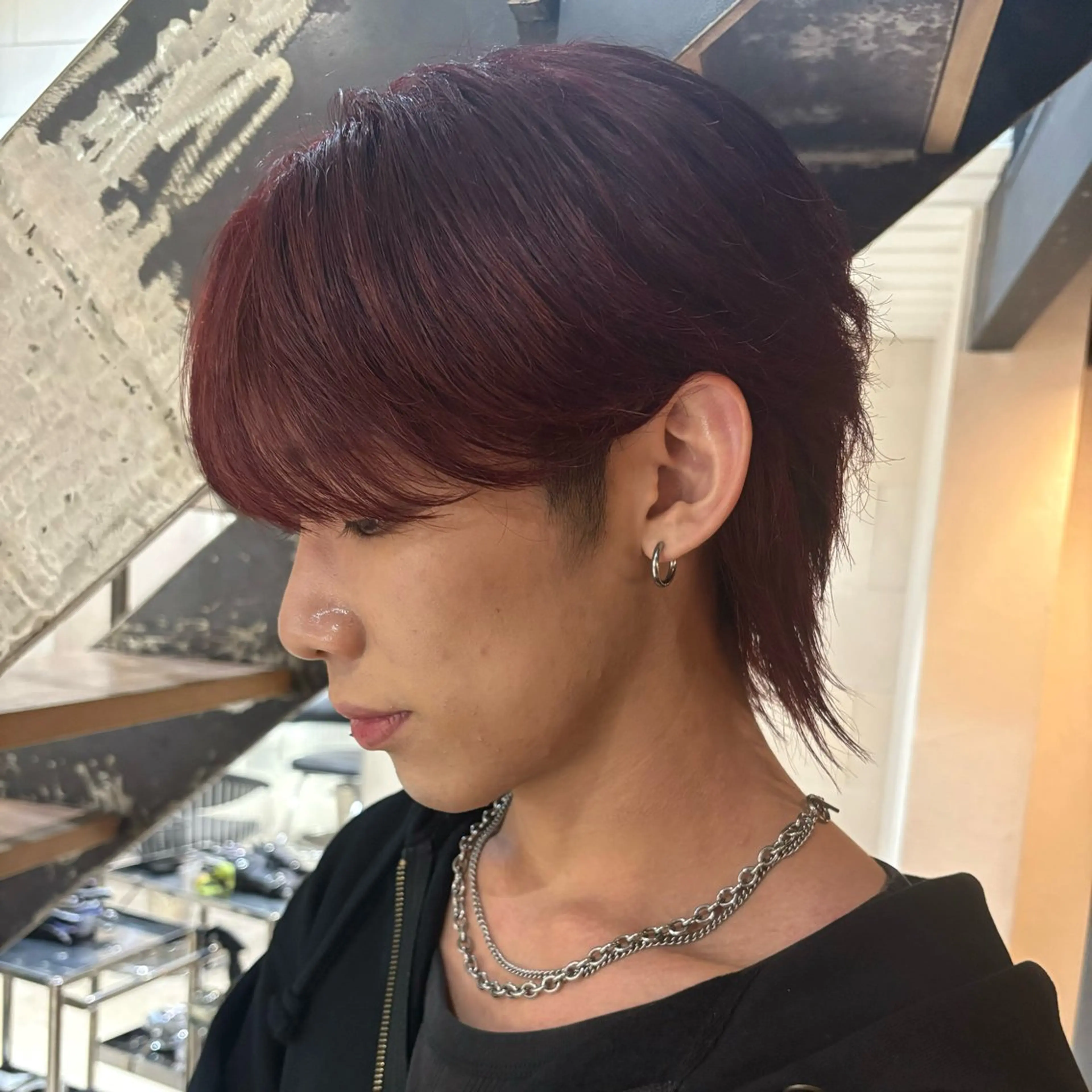 ショート カラー メンズ 名古屋/落ちる黒 黒染め落としのヘアスタイル