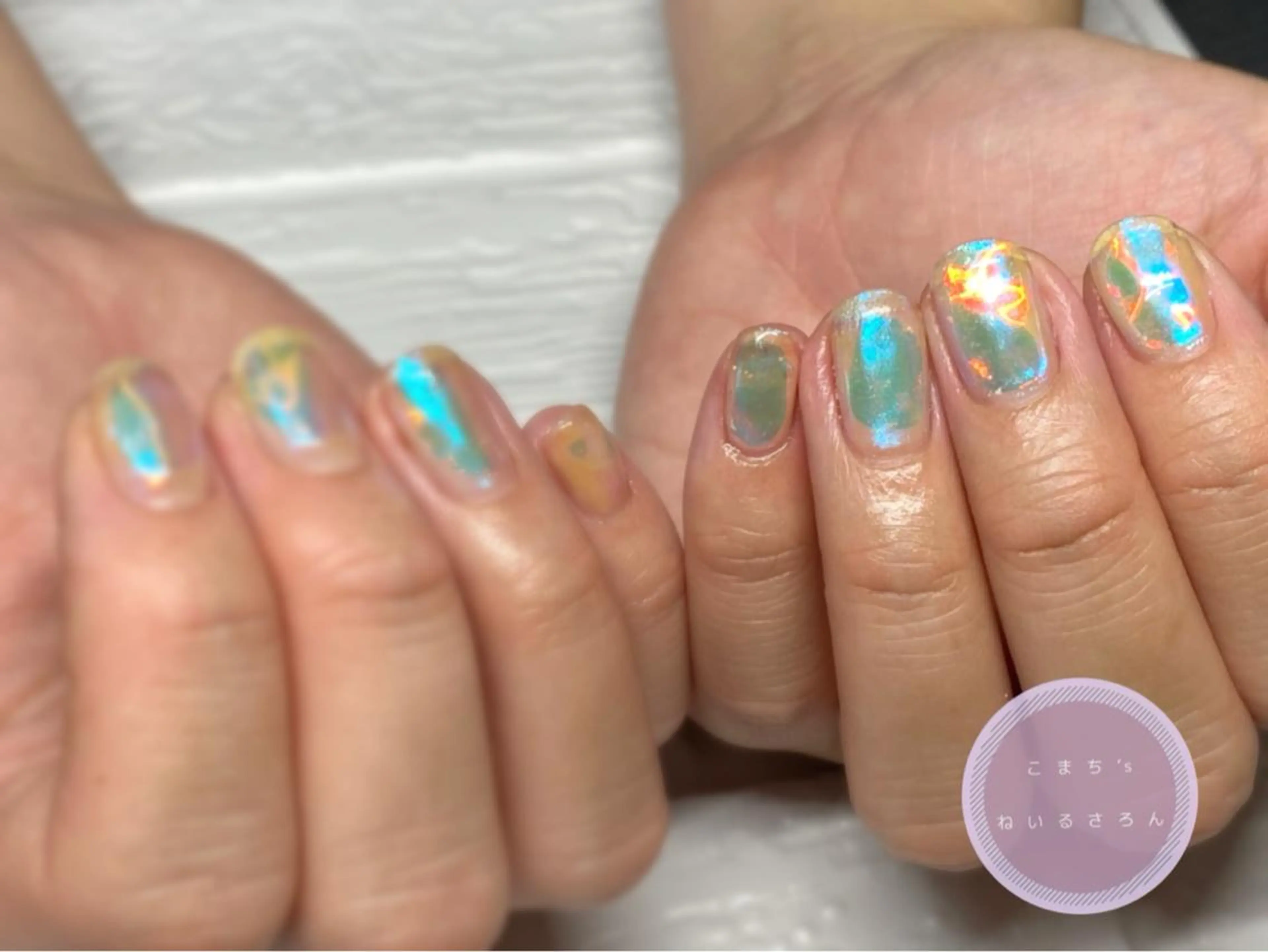 ネイル 氷ネイル・うるうるネイル ハンドネイル akita kazumiのネイルデザイン