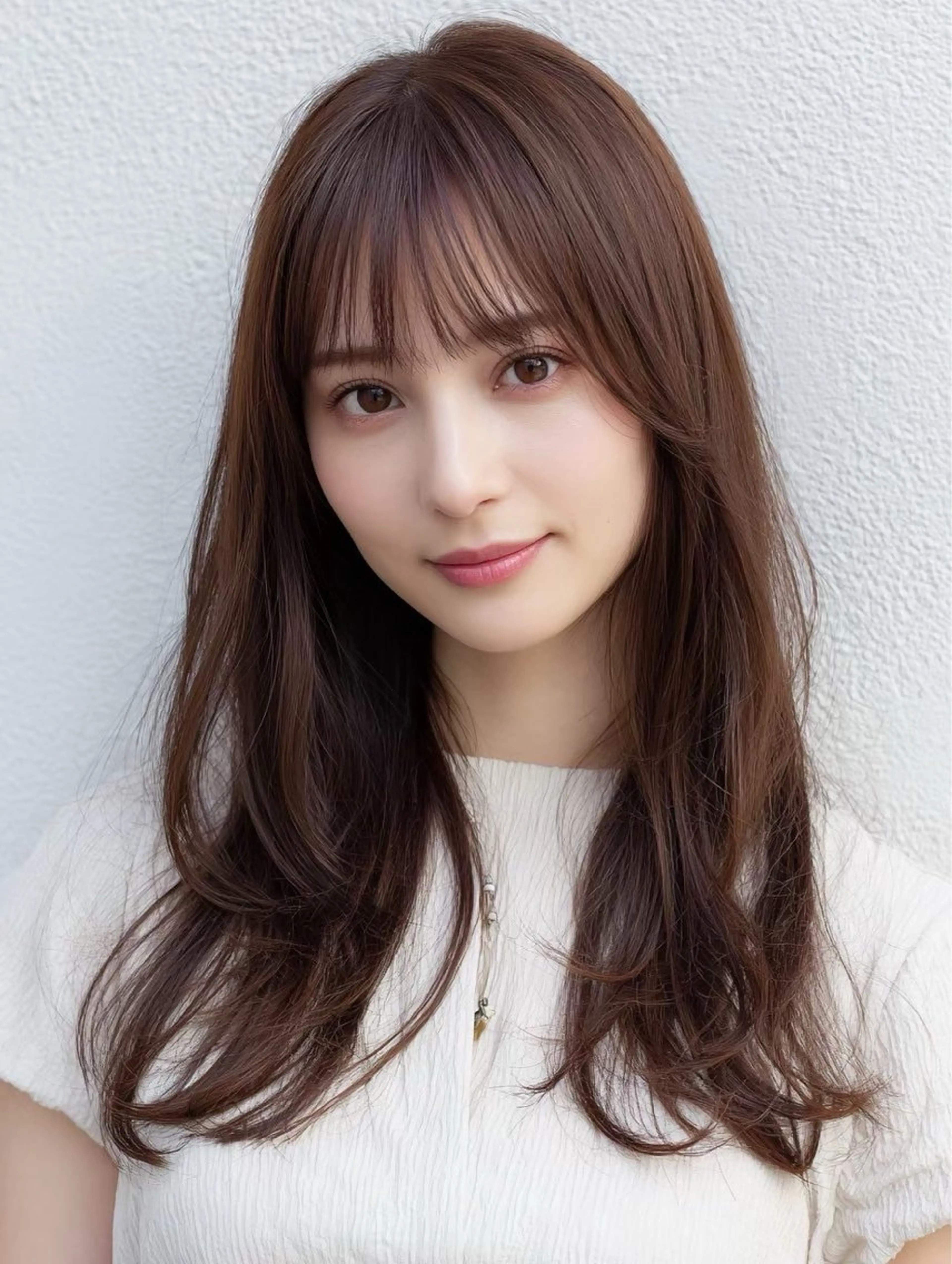 セミロング レイヤーカット 小顔カット カット ヘアカラー トリートメント Link mili ゆうすけのヘアスタイル