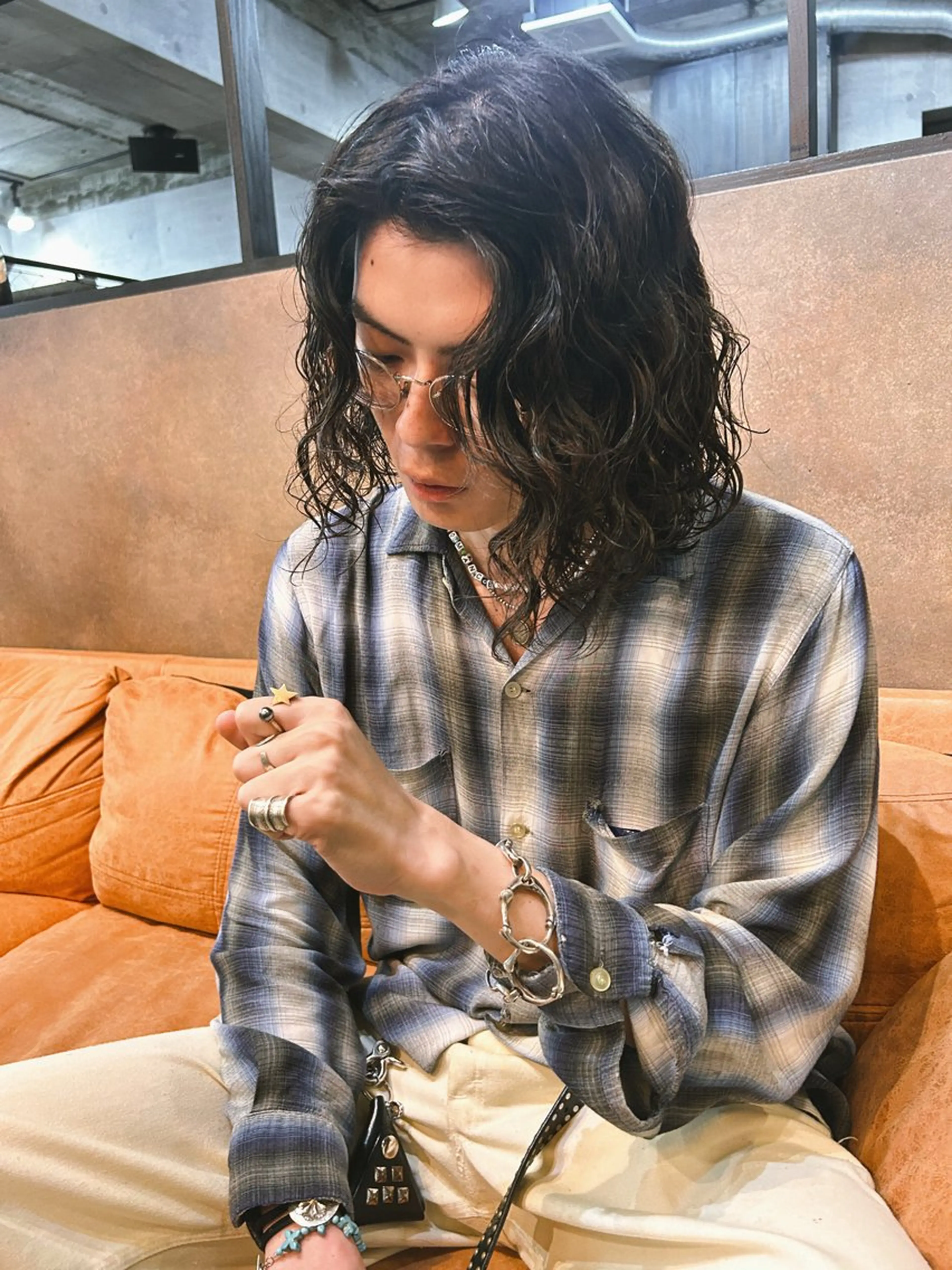 ロング パーマ メンズ メンズパーマ ロング カット パーマ トリートメント kazuki iconのヘアスタイル