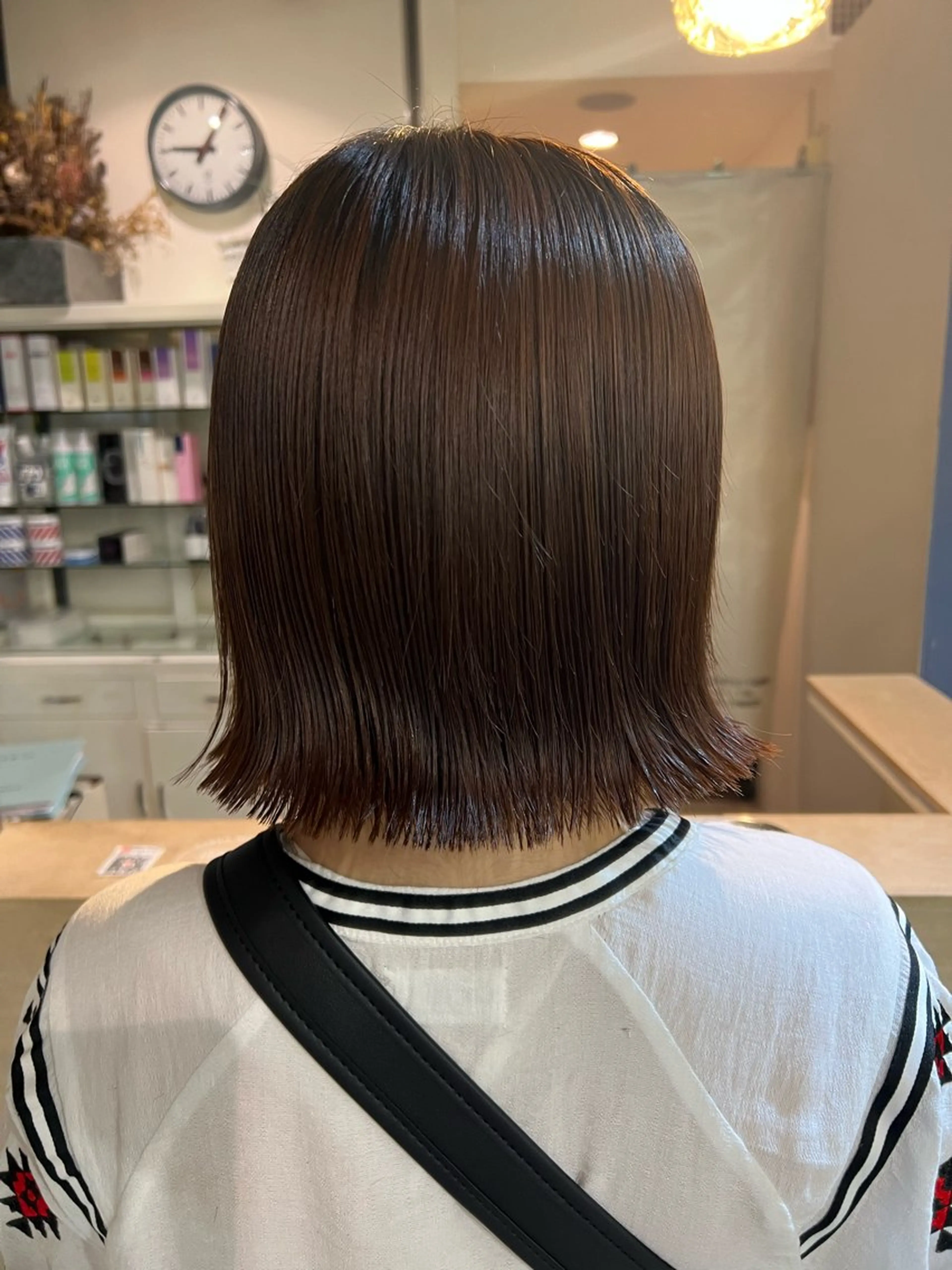 ミディアム 切りっぱなしボブ ボブ yuuna. 🪽のヘアスタイル
