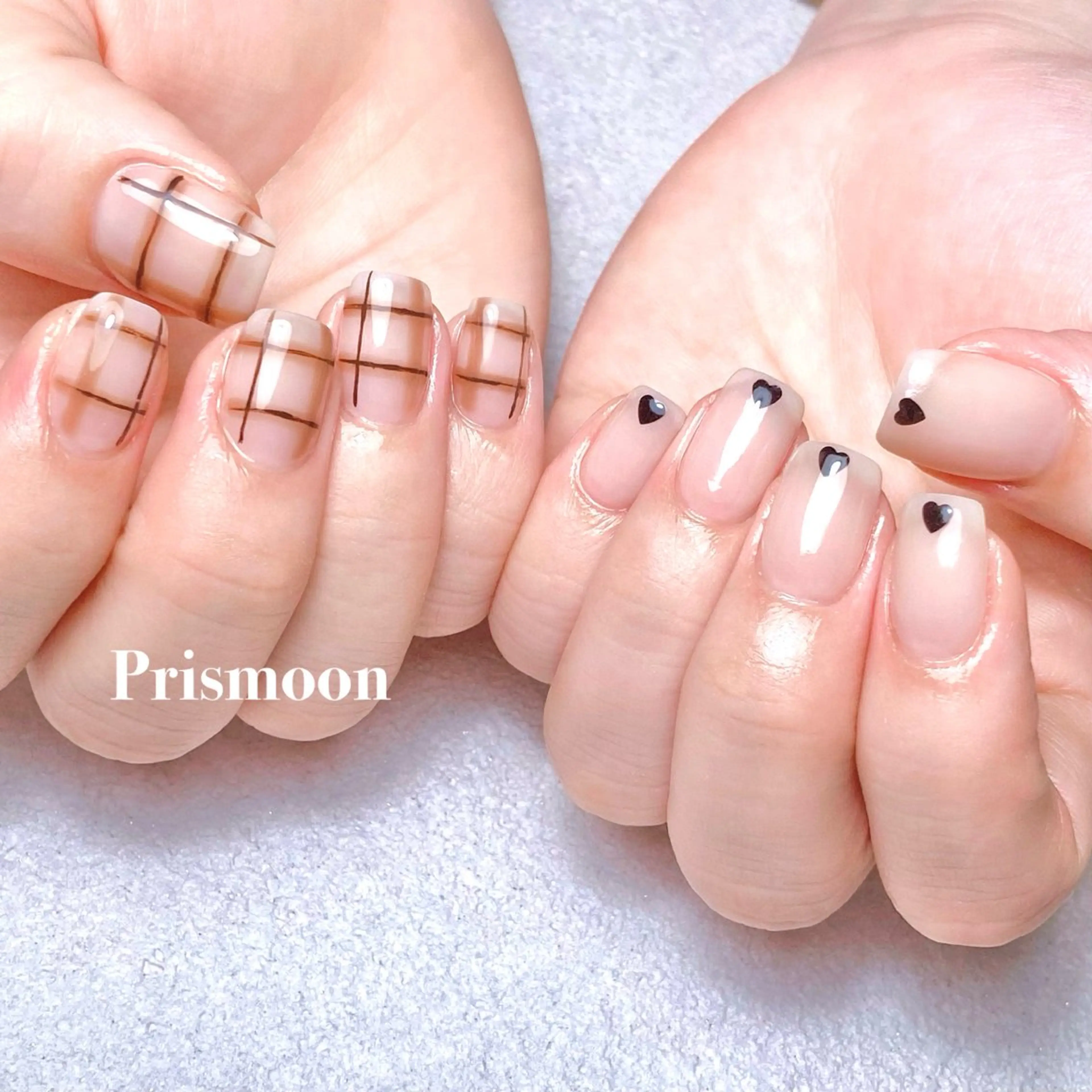 ネイル ハート 冬ネイル Prismoon /津市ネイルのネイルデザイン