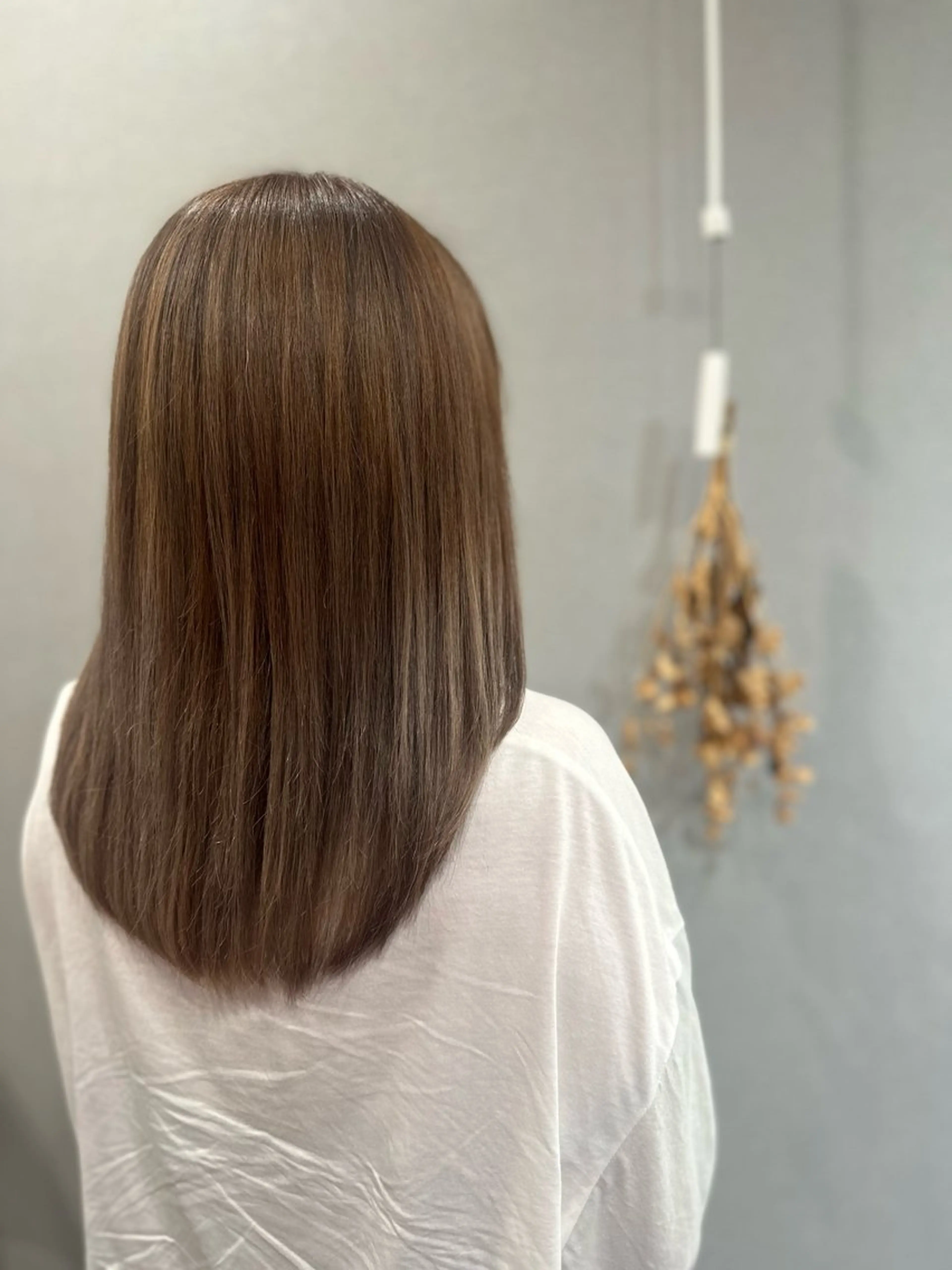 セミロング カラー カット ヘアカラー トリートメント K Harukaのヘアスタイル