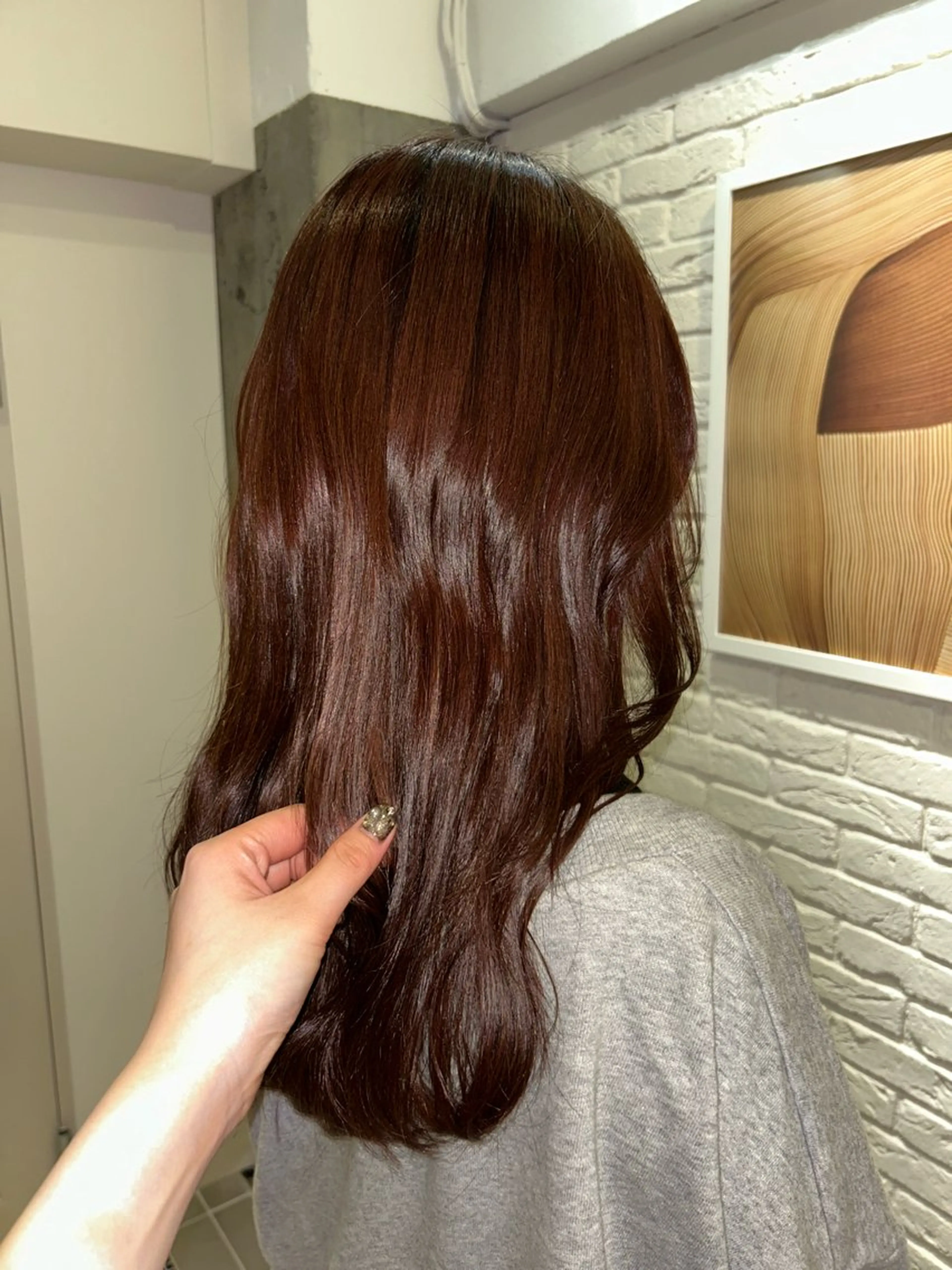 ロング カラー レッドカラー トリートメント 透明感似合わせカラー 🍀あかり🍀のヘアスタイル