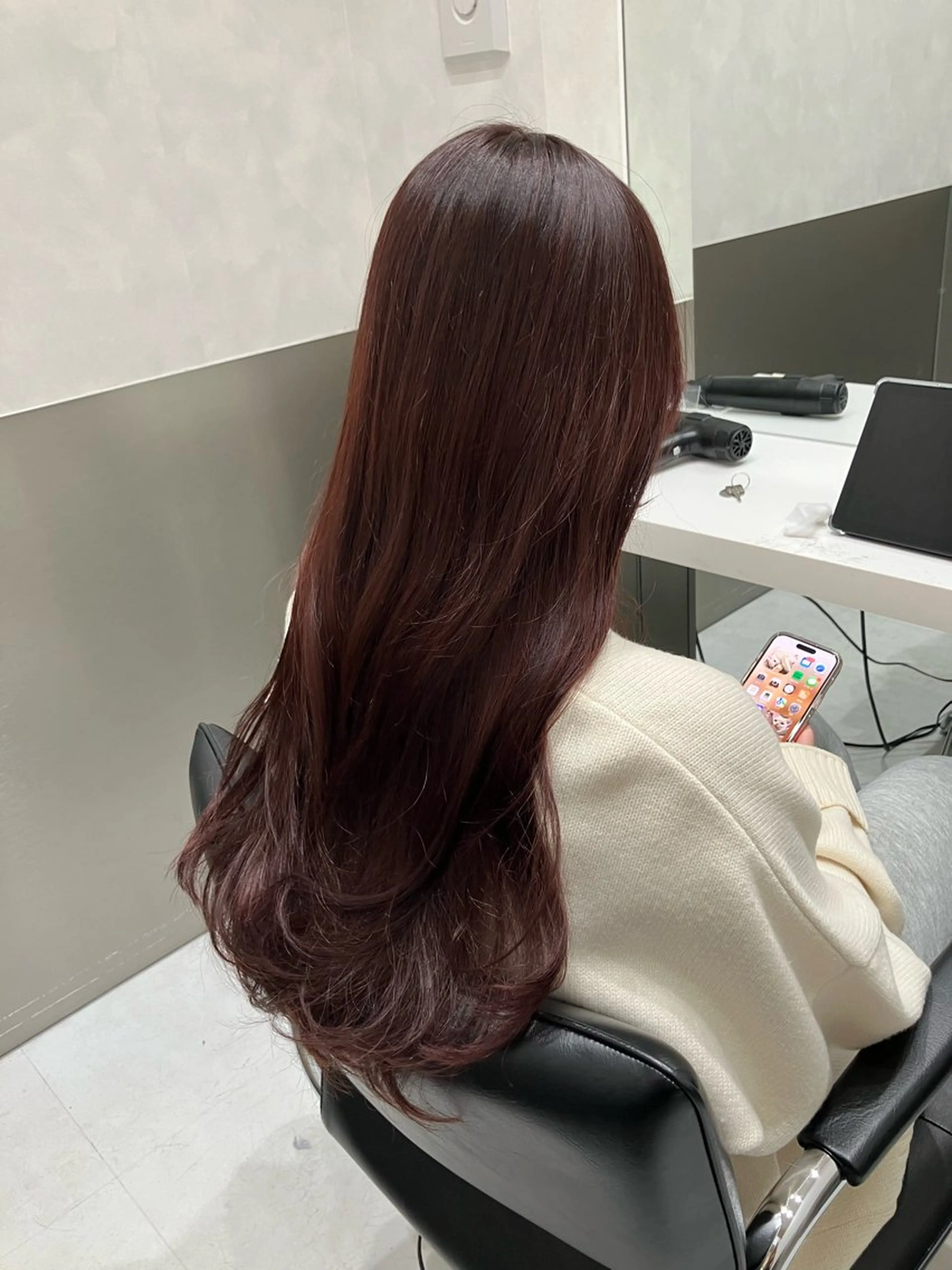 ロング カラー カット ヘアカラー トリートメント 💖ブリーチなし透明 感💖ASAHIのヘアスタイル