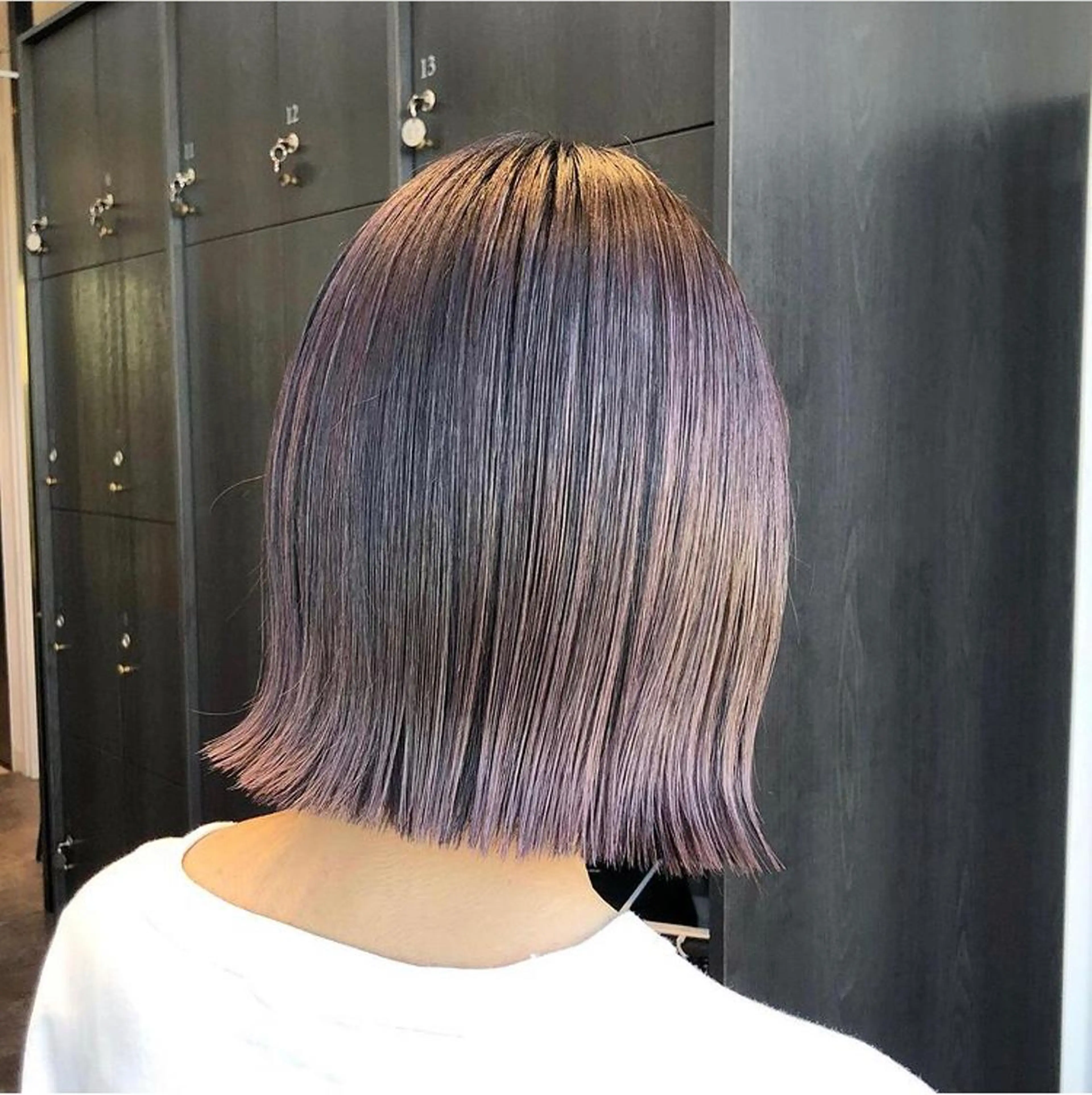 ミディアム カラー パーマ ヘアアレンジ メンズ キッズ ラベンダーカラー パープルカラー ボブ カット ヘアカラー stylist 🎀 kanaのその他イメージ