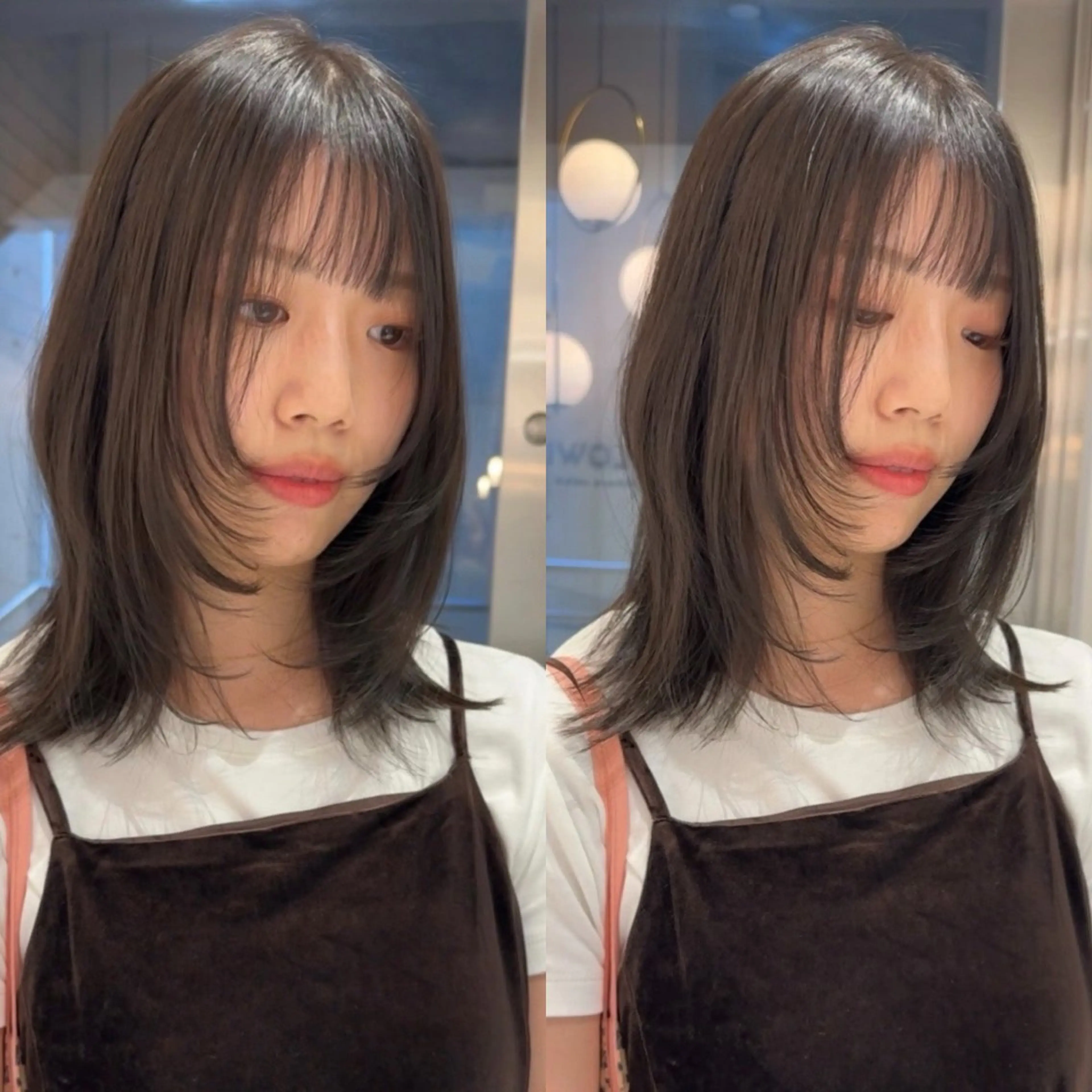 ミディアム カット ヘアカラー トリートメント ୨୧柔らかいカラー nozomi ୨୧のヘアスタイル