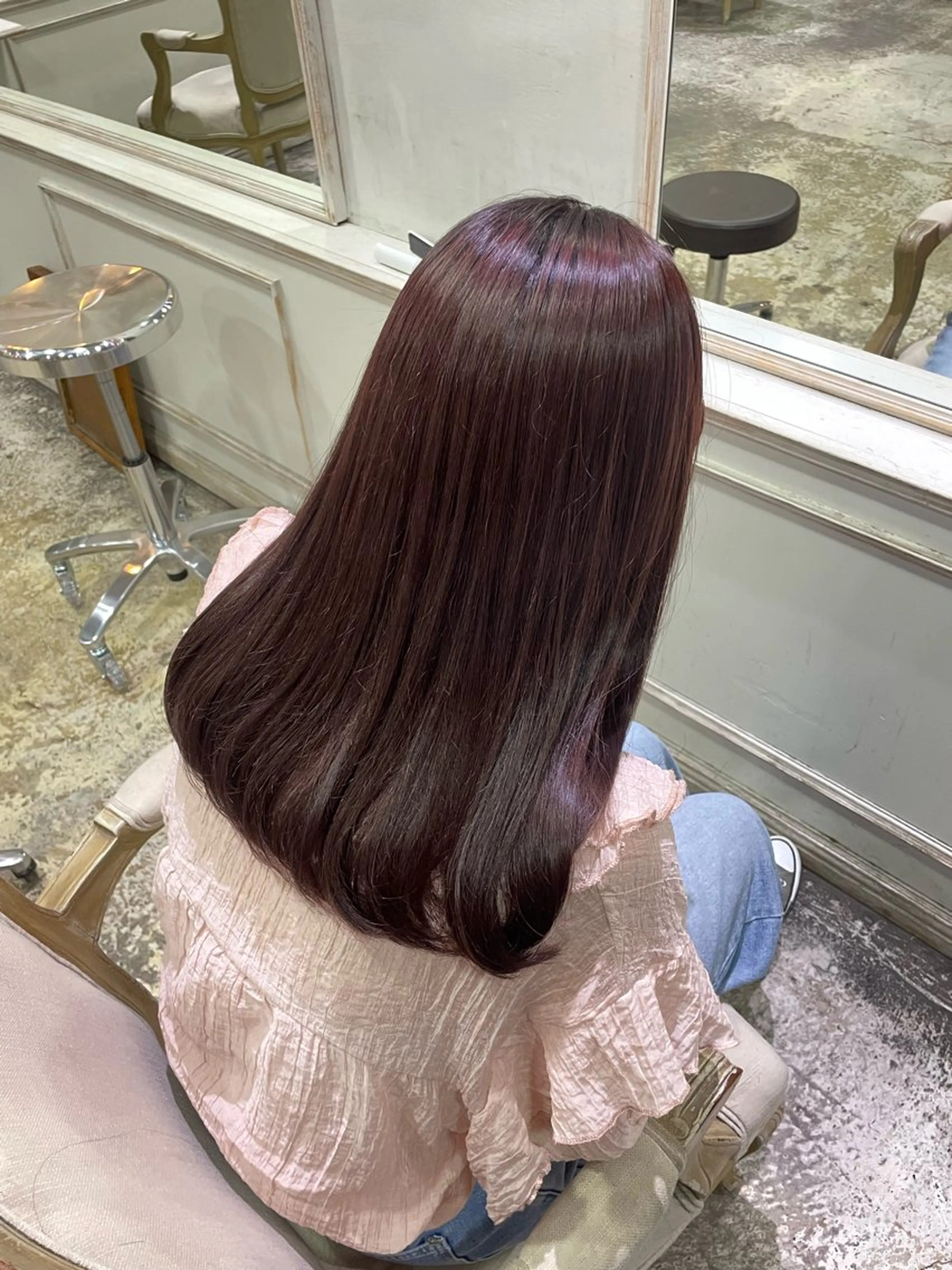 セミロング カラー ヘアカラー トリートメント 柔らかベージュ 🤎YUKAのヘアスタイル
