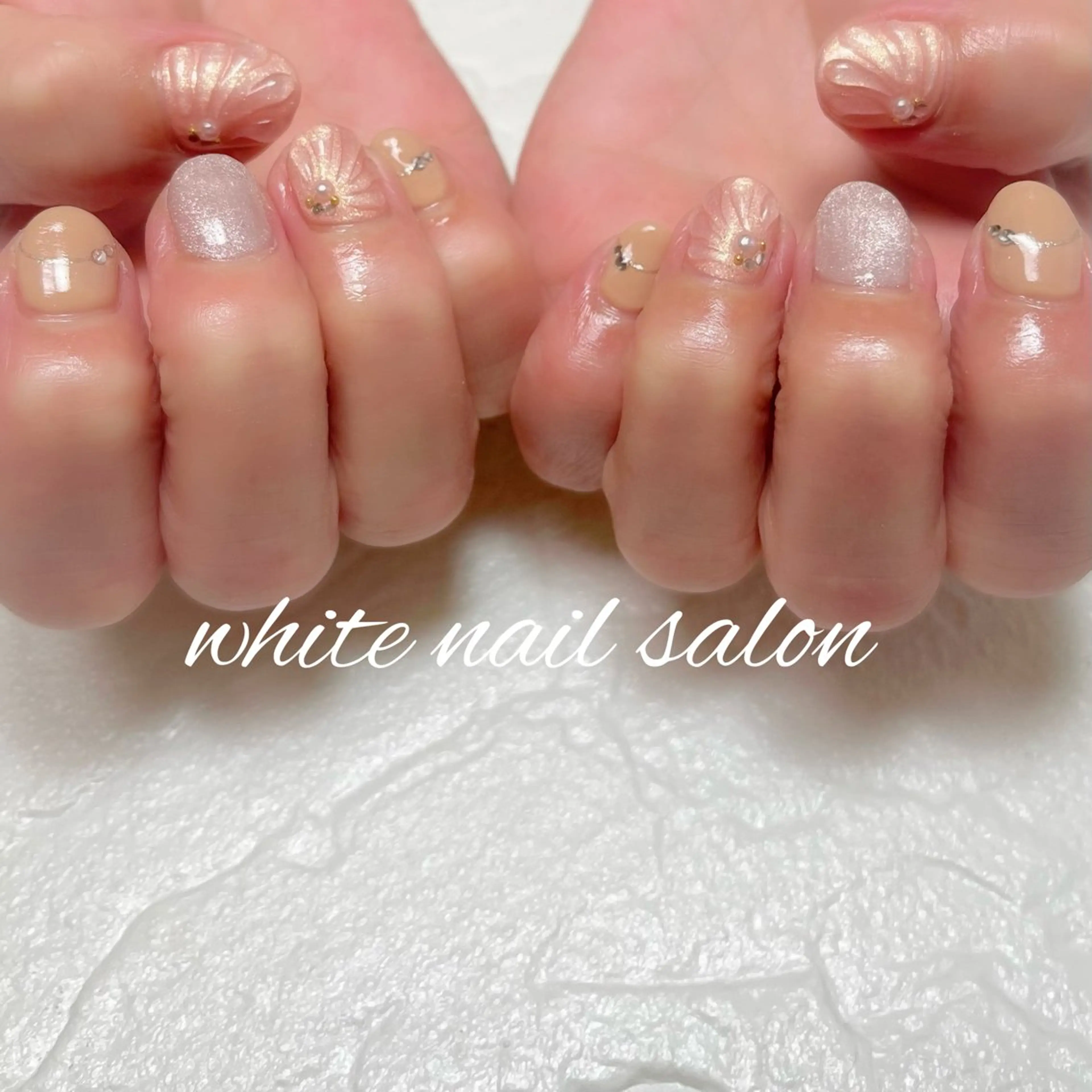 ネイル ラメ(グリッター) ハンドネイル white nail salonのネイルデザイン