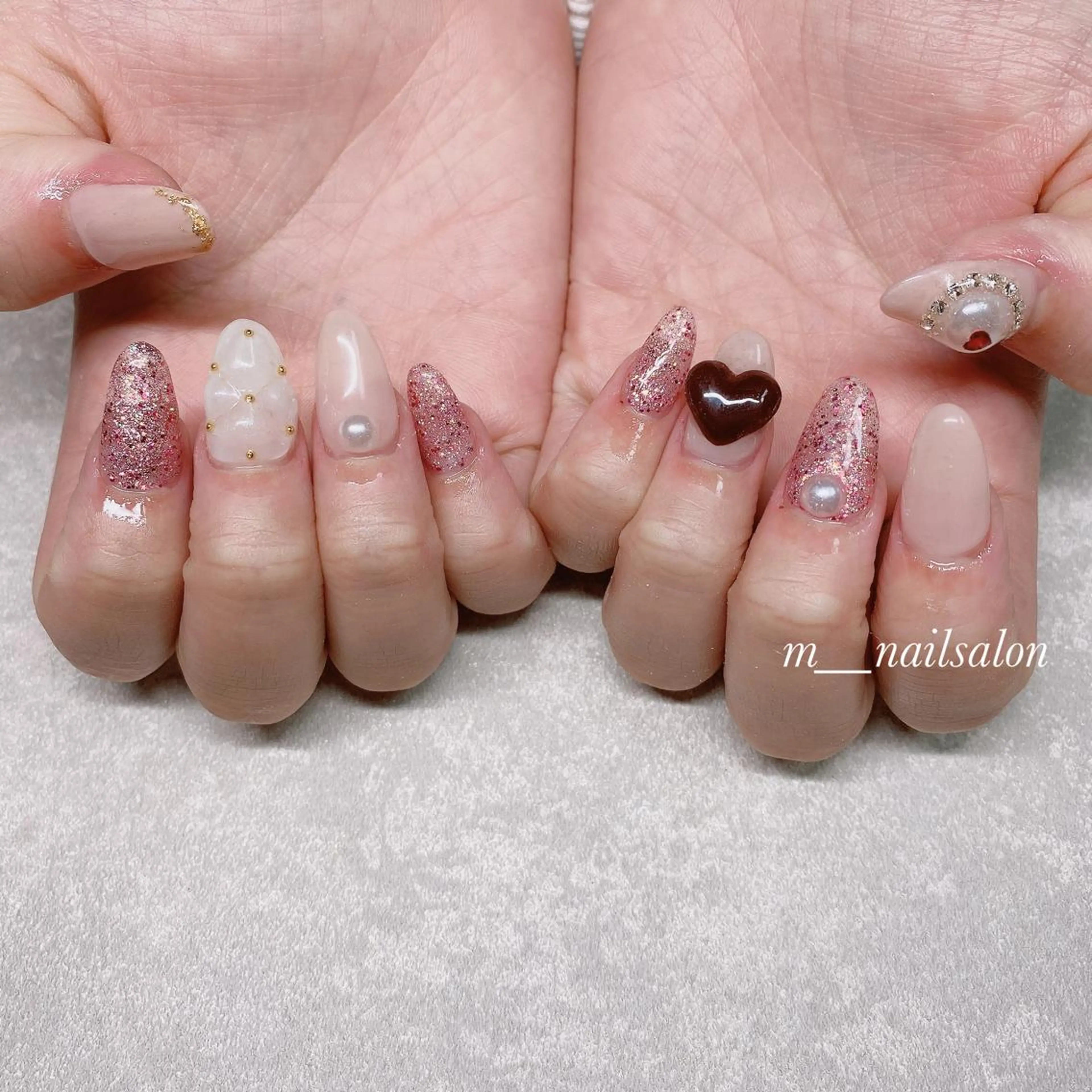 ネイル フラッシュネイル フレンチネイル ジェルネイル 韓国ネイル マグネットネイル merci nailのネイルデザイン