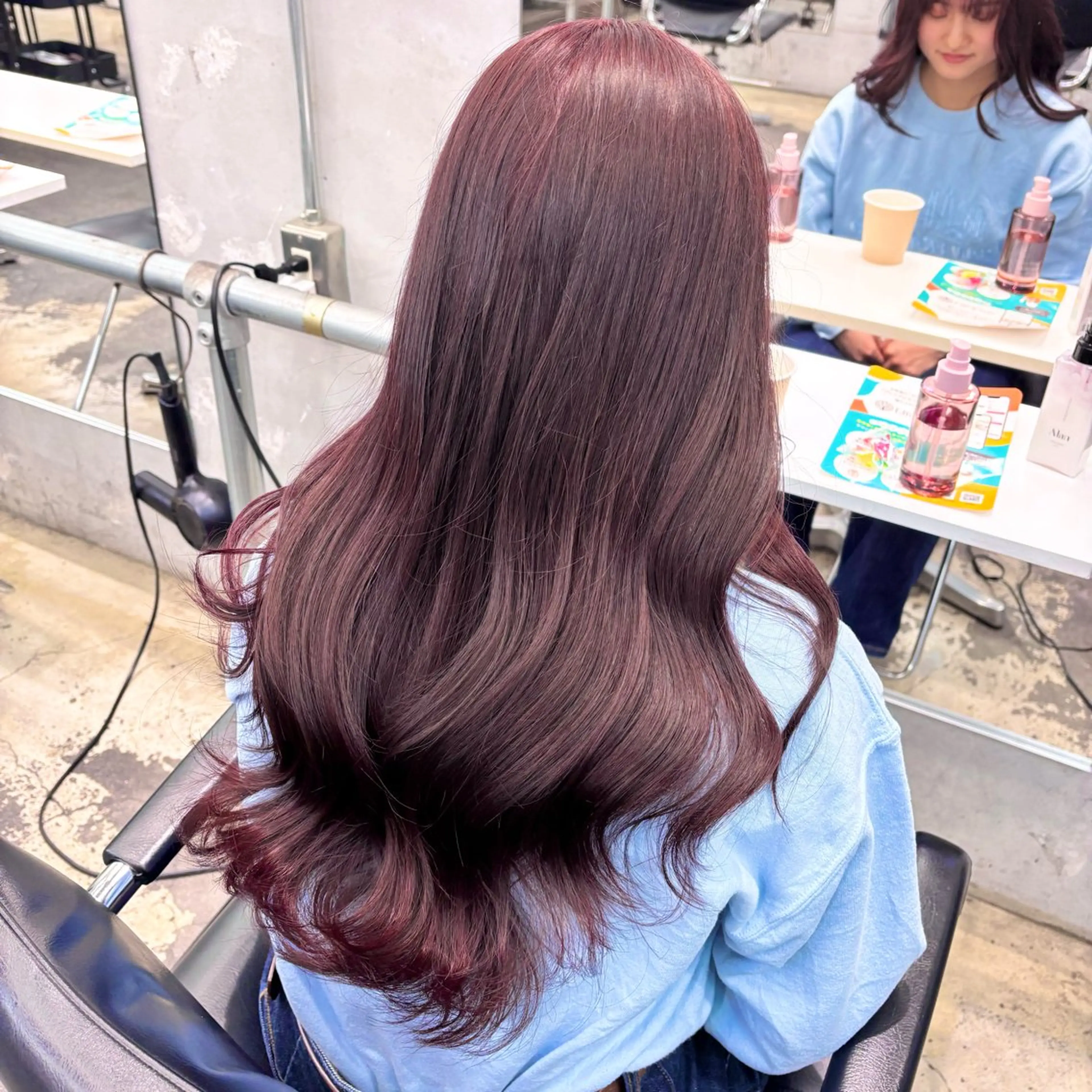 ロング カラー ヘアアレンジ レッドカラー 🎀モテ暖色× エクステ🎀あかりのヘアスタイル