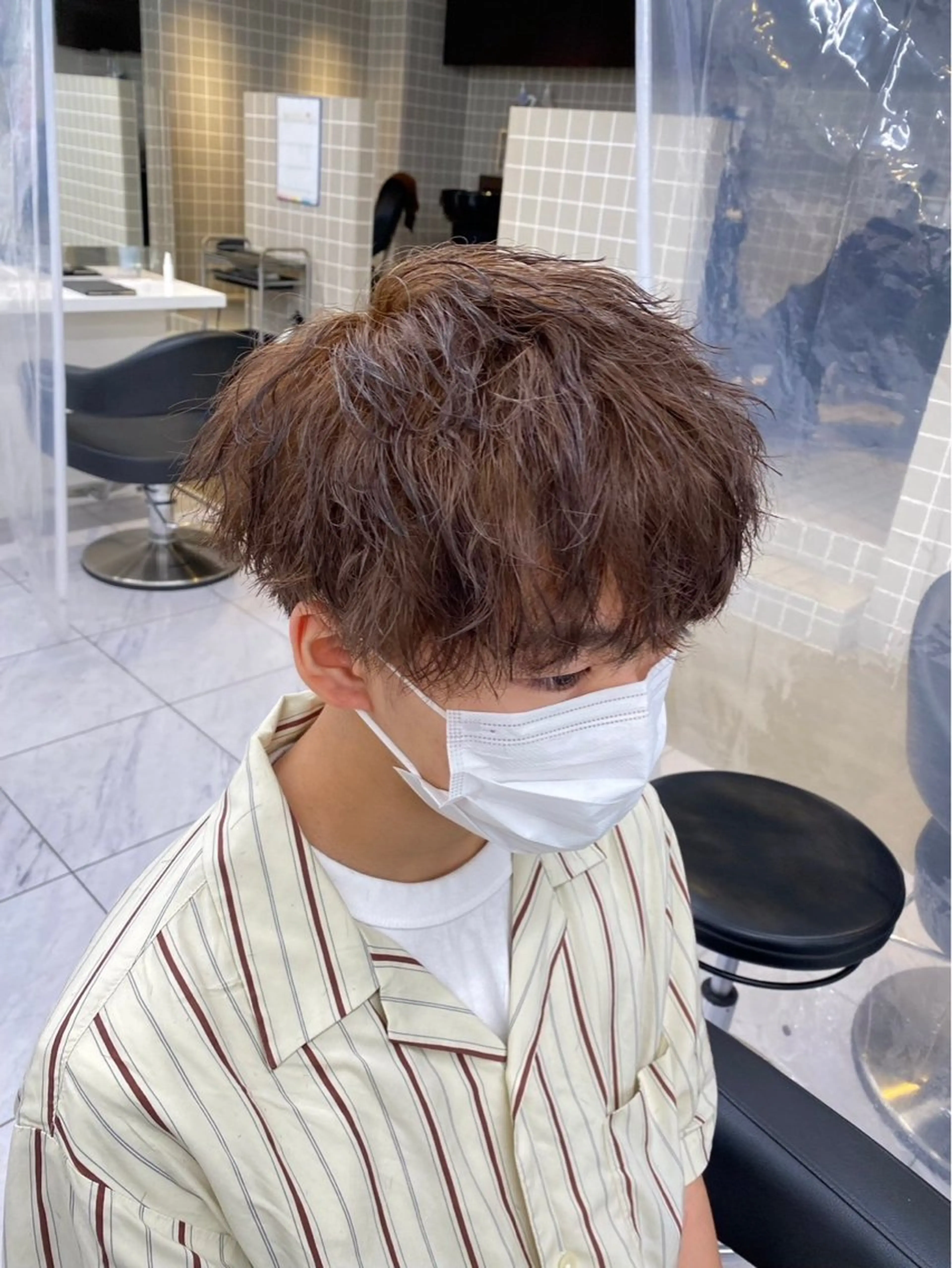 カラー パーマ メンズ メンズ特化/パーマ/ カット/カラー/るなのヘアスタイル