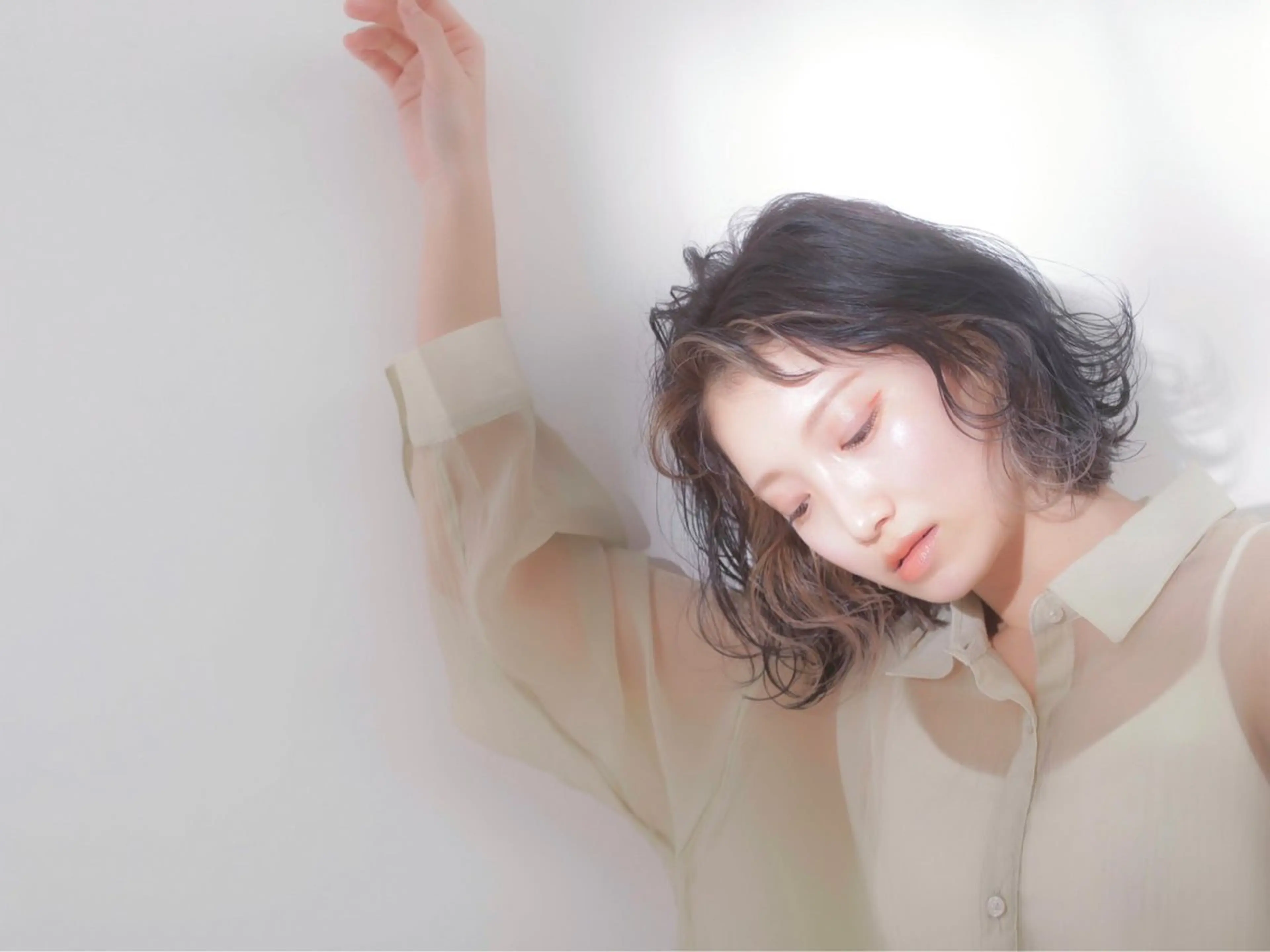 ミディアム パーマ カット ヘアカラー 上新庄NO1髪質改善 See.店長深田強のヘアスタイル