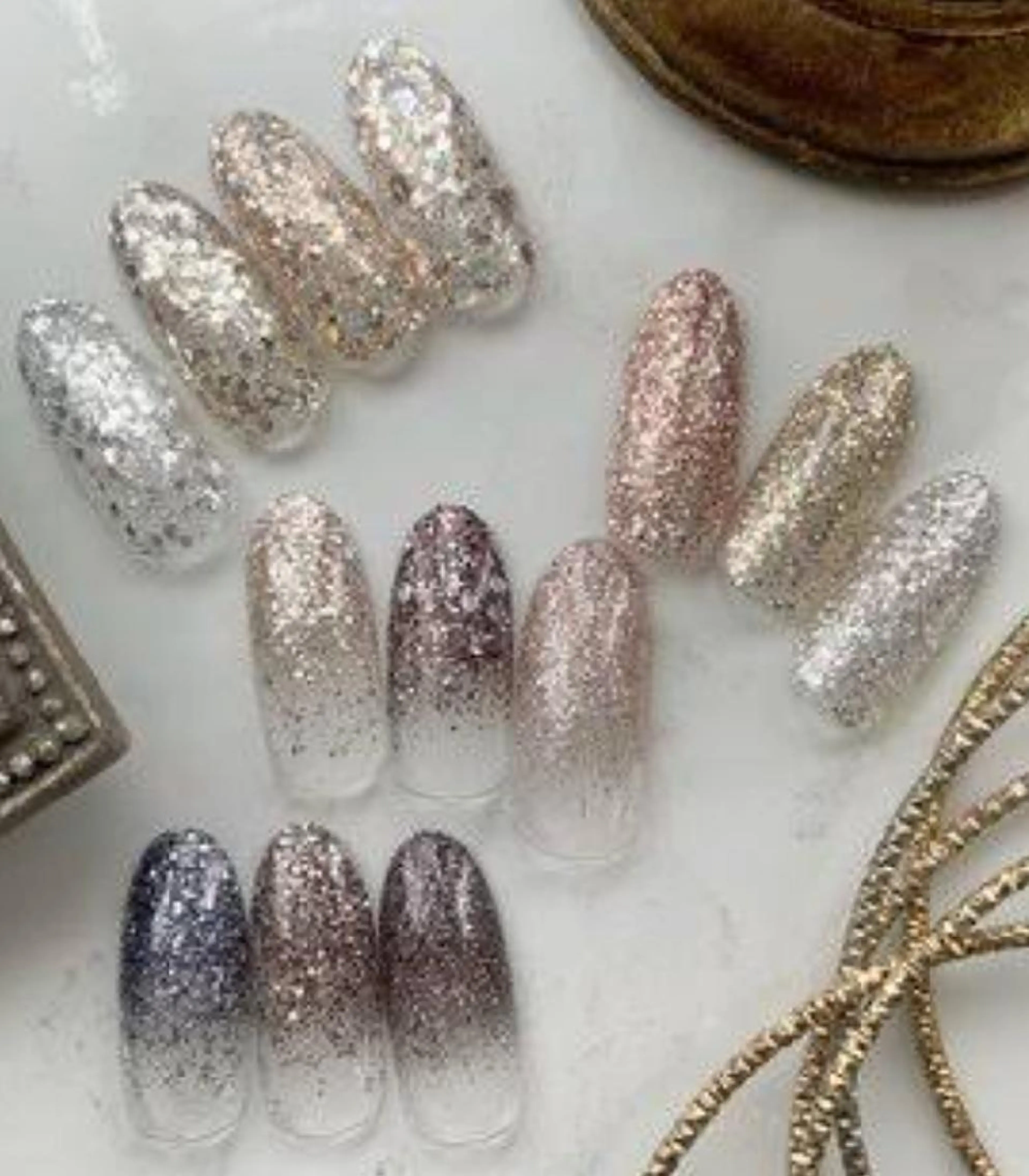 ラメワンカラーの写真