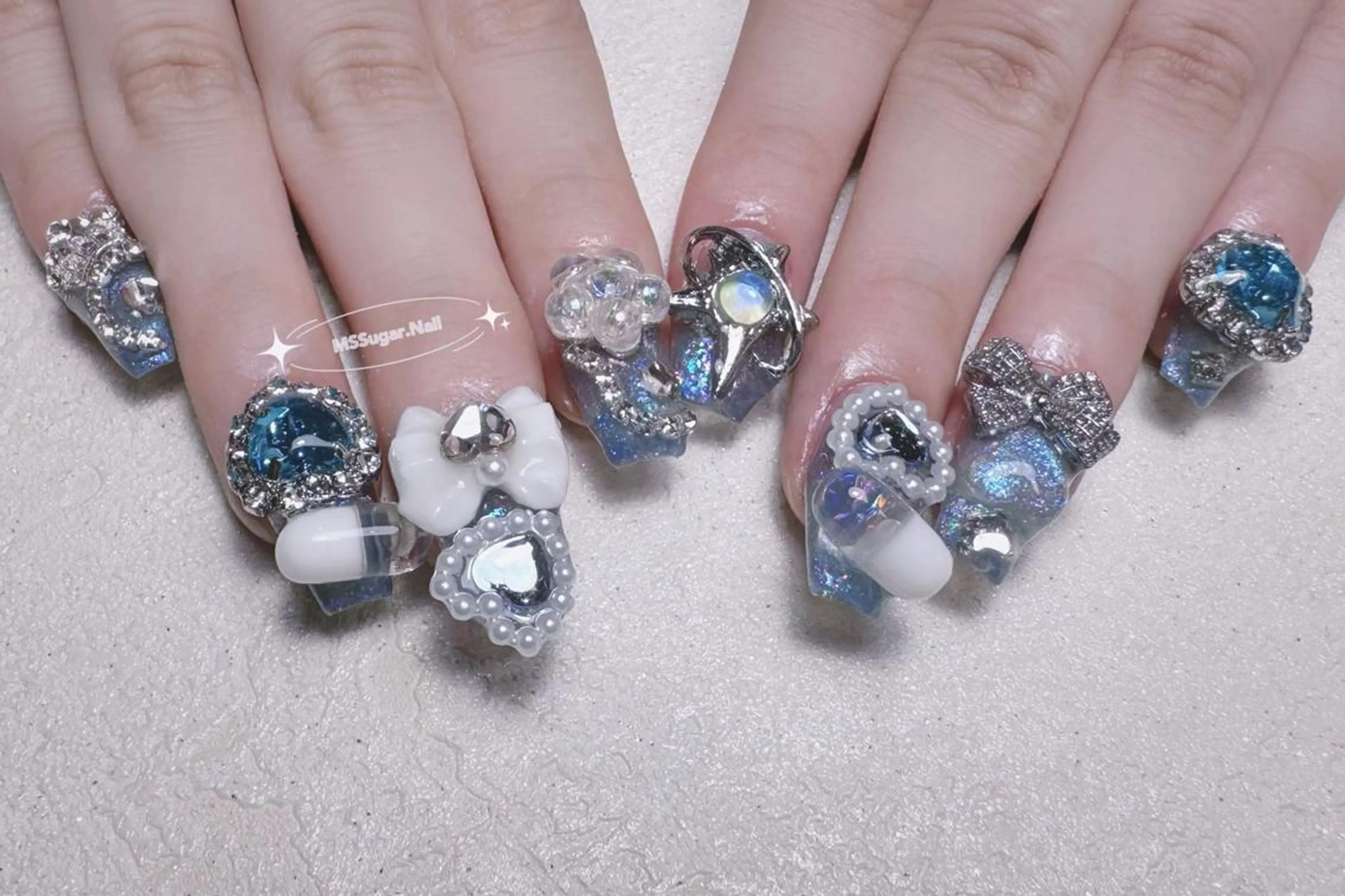 ネイル ロングネイル スカルプネイル ネイルチップ ワンホンネイル MSSugar Nailのネイルデザイン